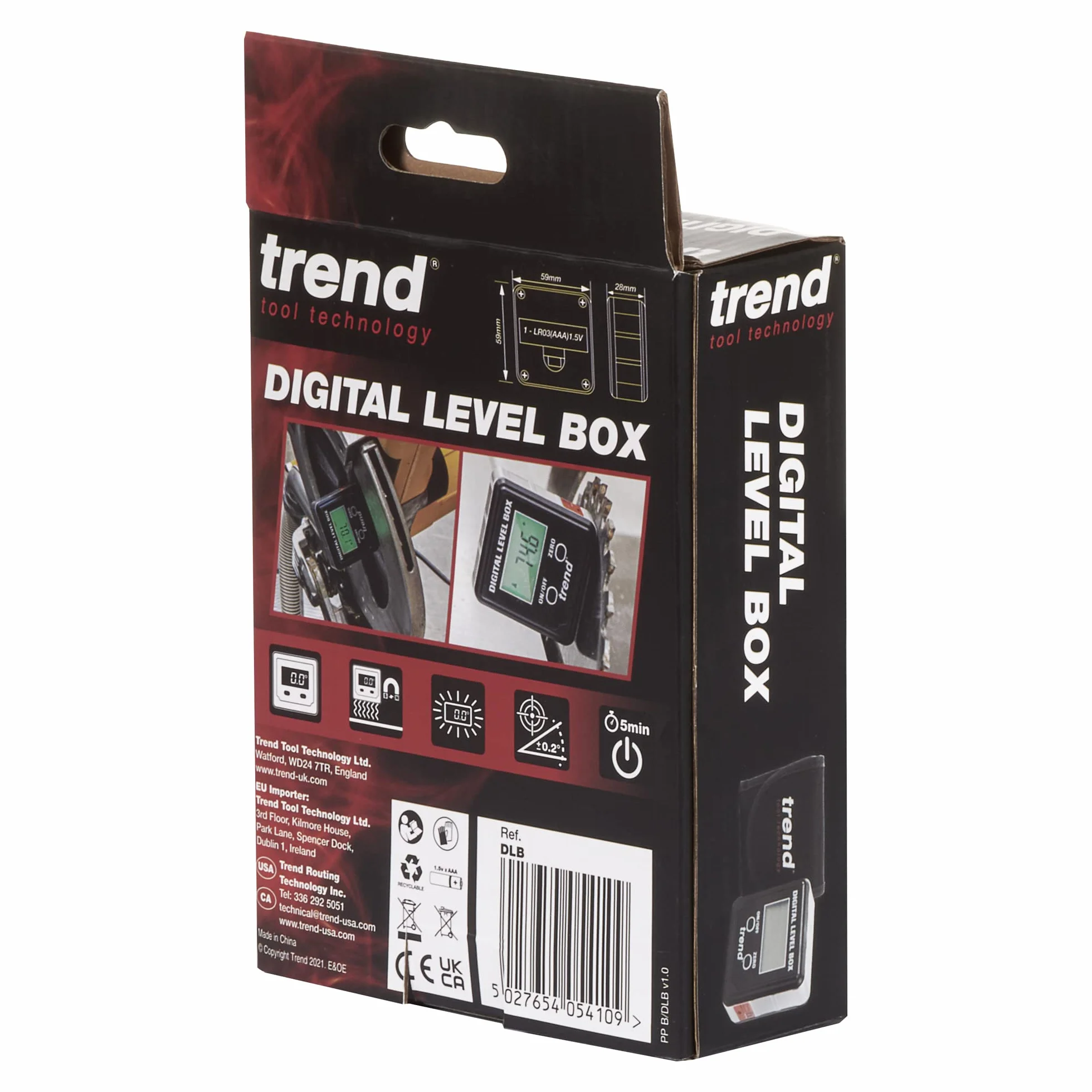 Trend Digital Level Box DLB - magnetyczny celownik kątowy podstawa magnetyczna