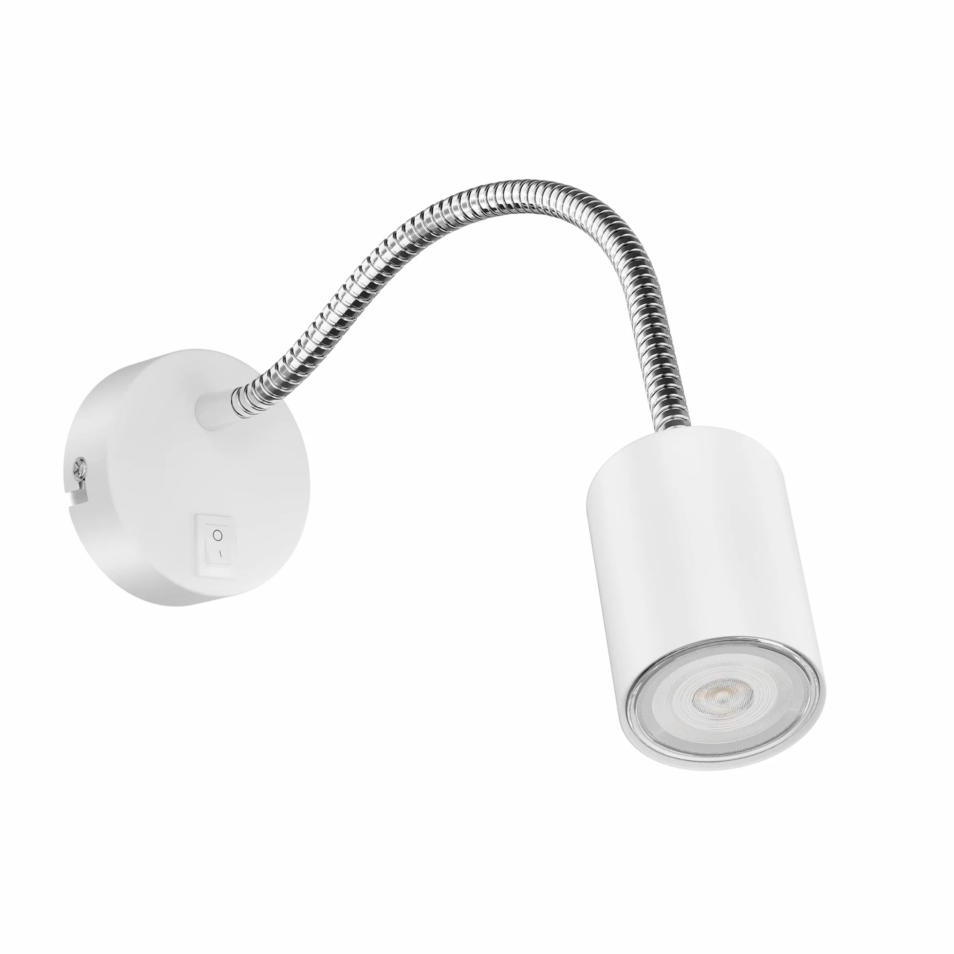 ledscom.de Lampa do czytania WAIKA GU10 LED PAR16 6,05W 374lm 70° ściemniacz biały mat