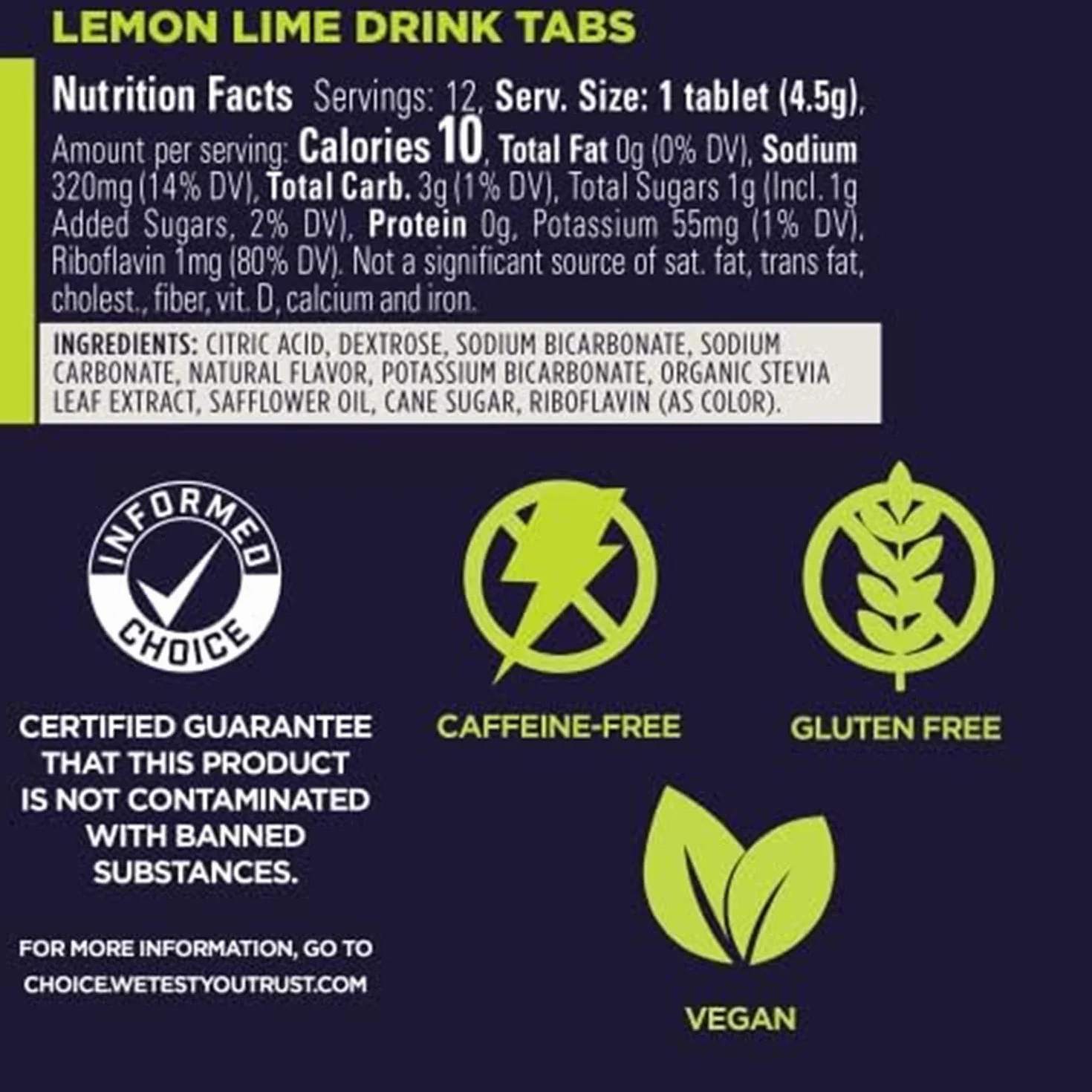 GU Hydration Drink Tabs, 8 x 12 Tabs (Lemon Lime)