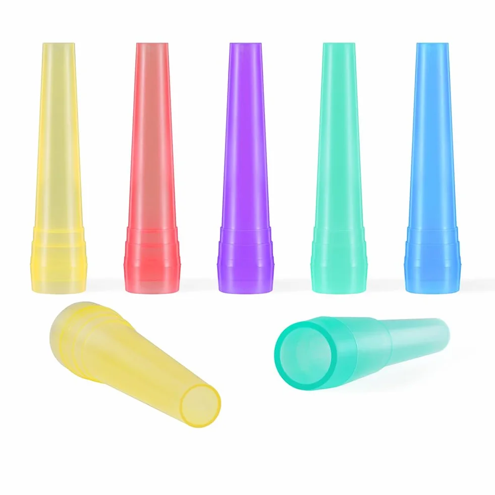 Hookah Tips Disposable Hookah Mouth Tips Individual Wrapped Various Colors Male Hookah Hose Mouth Tips Universal No Sharp Edges (Pack of 100 Tips-C)