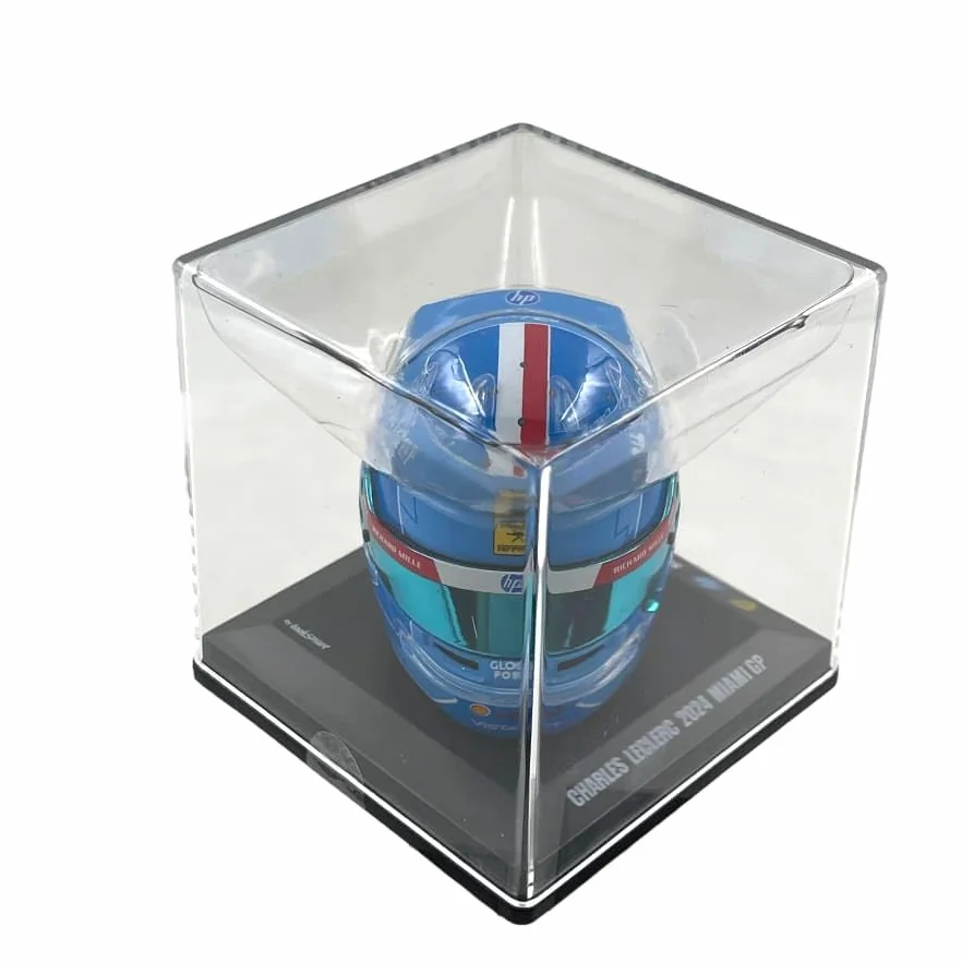 Scuderia F1 Team, oficjalny model LookSmart Spark Charles Leclerc 2024 edycja specjalna USA Miami GP mini kask w skali 1/5, niebieski