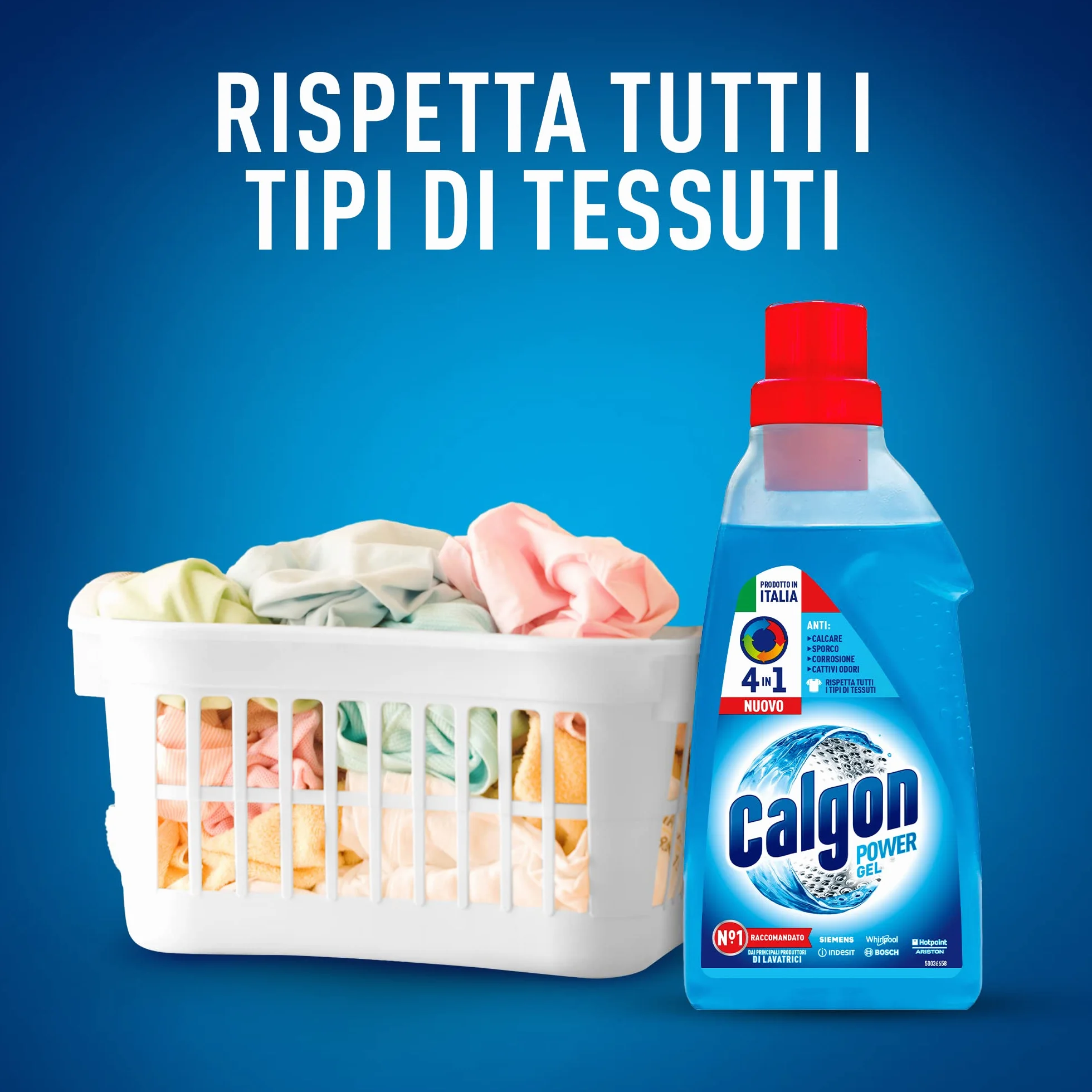 Calgon Power Gel odkamieniacz pralka 4 w 1, antykamieniowa pralka, dodatek do miękkich ubrań, 1 opakowanie 750 ml dodatku do kamienia i korozji