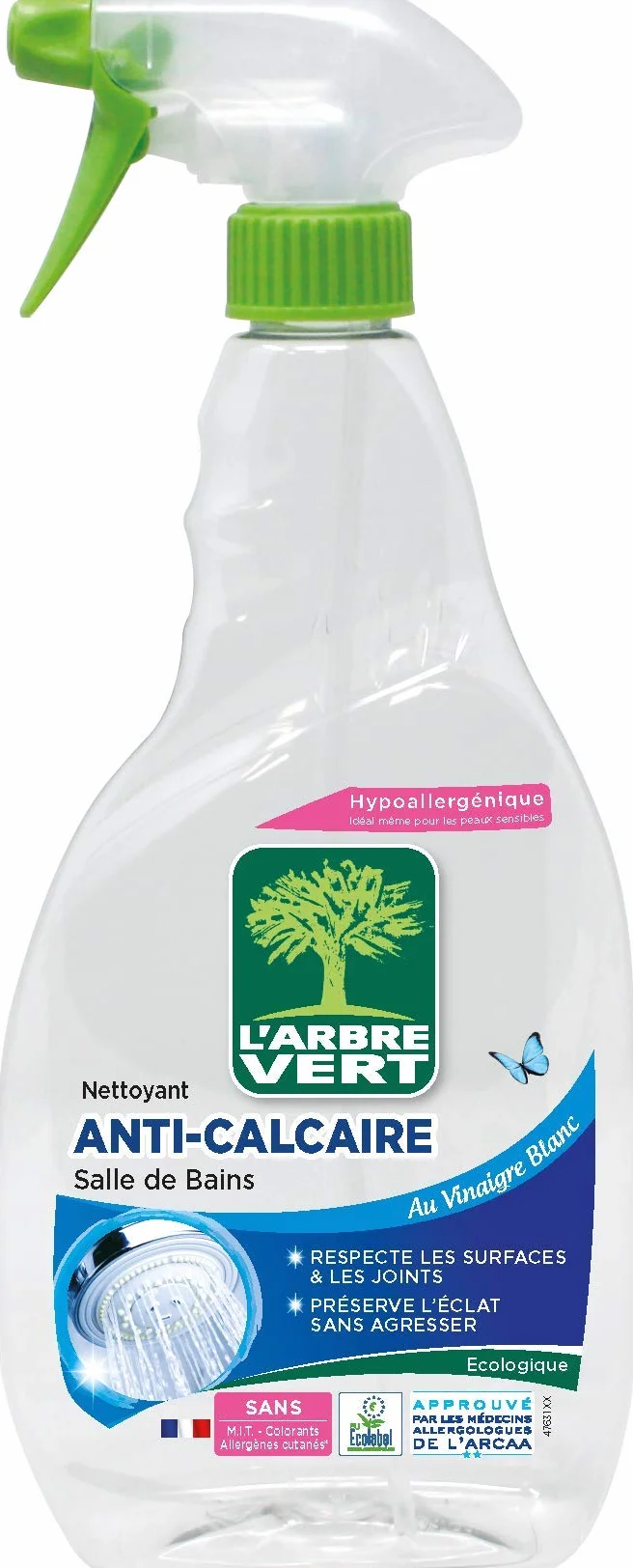 L'Arbre Vert - Spray łazienkowy zapobiegający kamieniom, 740 ml, zestaw 2 szt