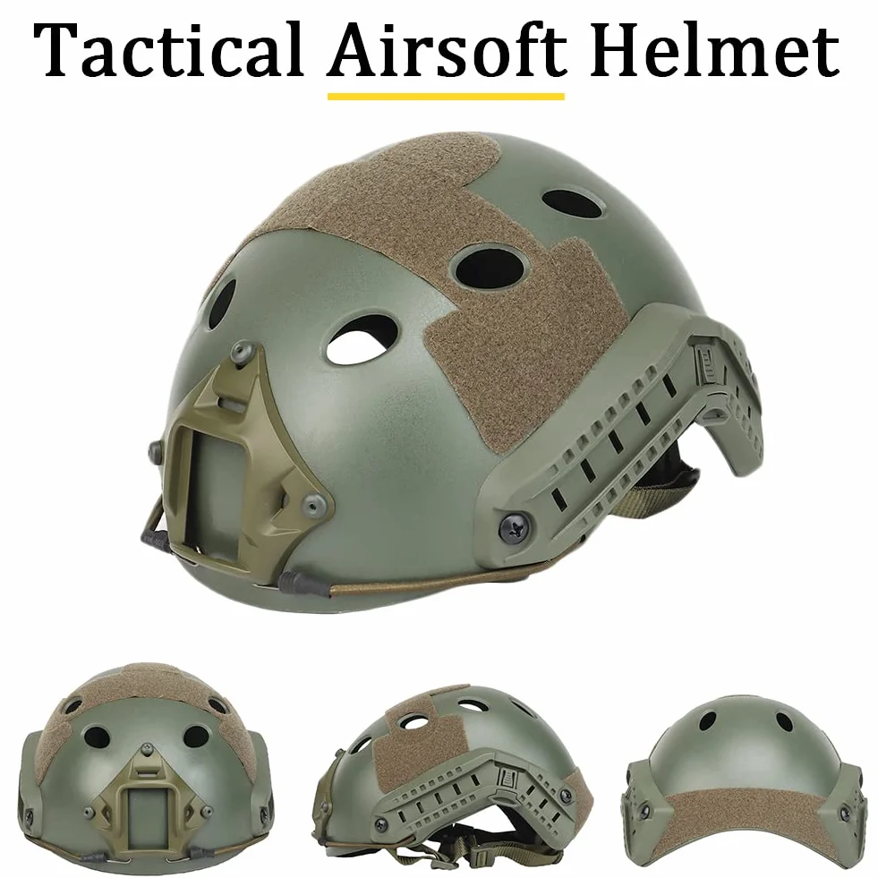 Zestaw hełmu i zestawu słuchawkowego z redukcją szumów, Z goglami, Latarka, Pokrowiec na hełm, Światła błyskowe, Balaclava, Do gier Bbs, Paintball, strzelanie CBQ, polowanie