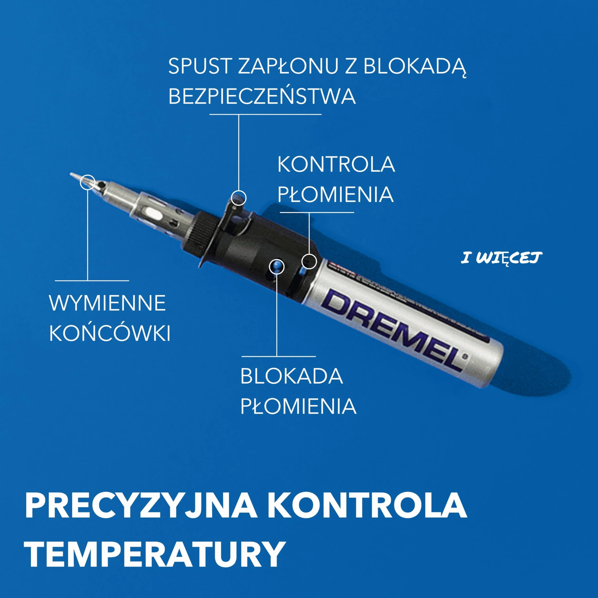 Bezprzewodowa lutownica Dremel Versatip 2000 - zestaw do lutowania gazem butanowym z 7 wymiennymi grotami do spawania, wypalania drewna, pirografii, wyrobu biżuterii oraz prac artystycznych
