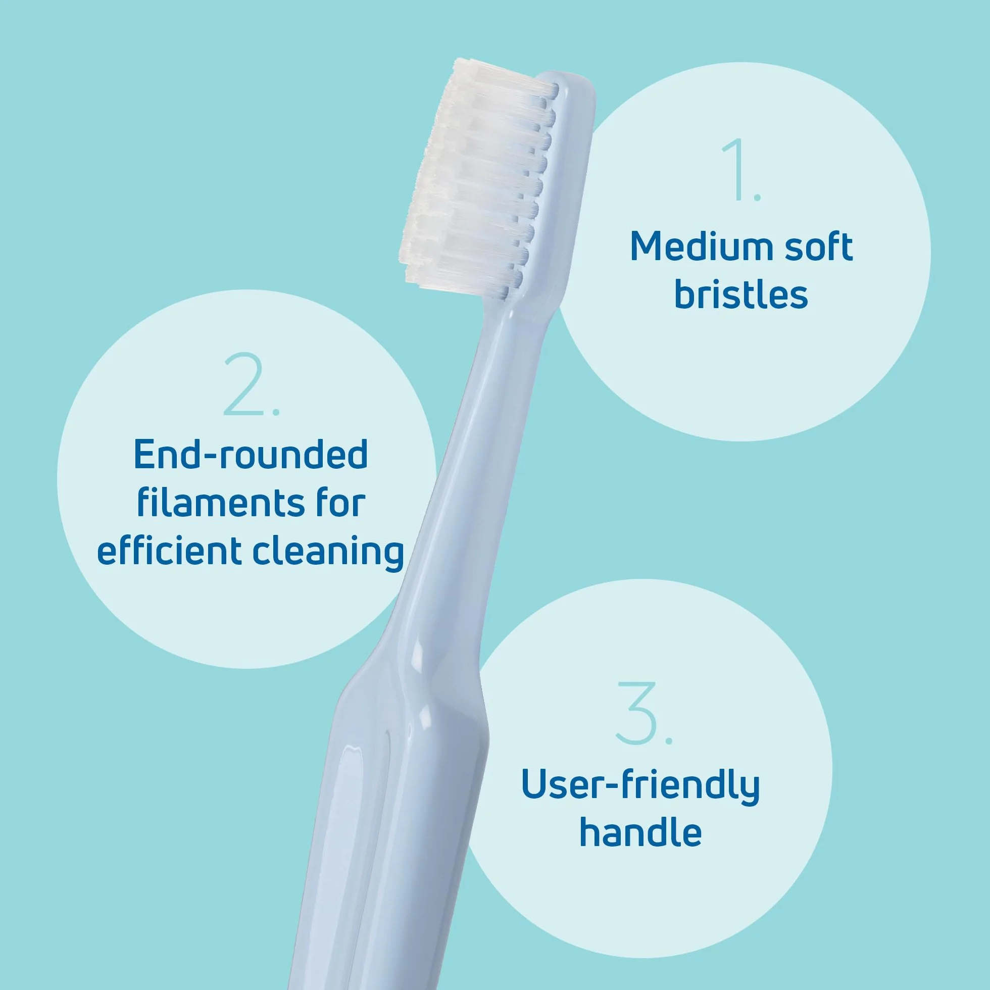 TePe Select Compact Toothbrush, Medium, 1pc, efficient and easy access cleaning with tapered brush head, toothbrush medium for adults