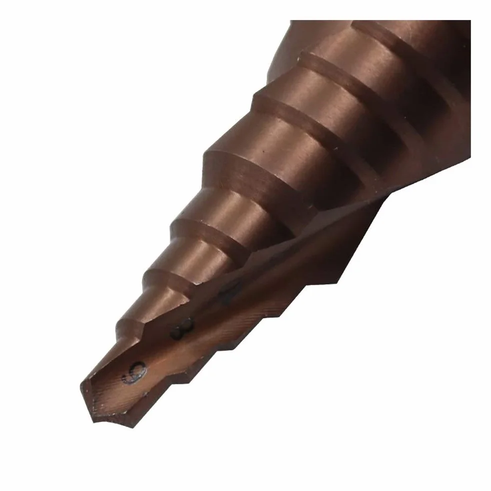 Wiertło schodowe, stożkowe wiertło Wiertło stopniowe z węglika tytanu Co M35 Kobalt i Kobalt Wiertło stopniowe 13 stopni 6,35 mm Uchwyt sześciokątny Wiertło Pagoda HSS 6-35 mm
