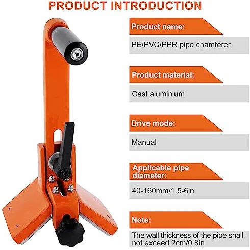Narzędzie do fazowania rur z tworzywa sztucznego do gładkich krawędzi na rurach PPR, PE, PVC - idealne do projektów hydraulicznych i DIY
