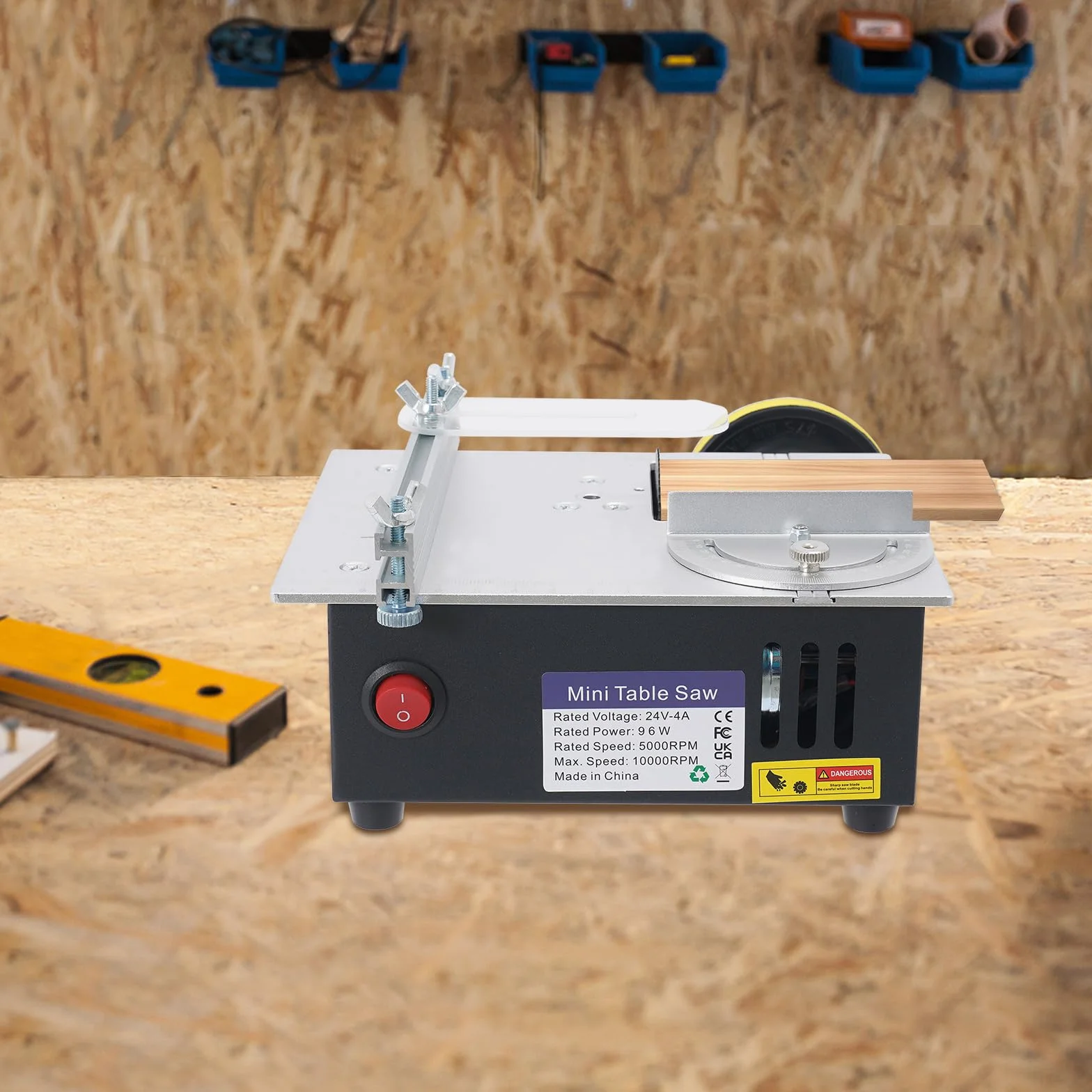 Mała stołowa pilarka tarczowa, mini pilarka stołowa, precyzyjna piła tarczowa, model stołowy 150 W z silnikiem miedzianym – 12-24 V regulowana do drewna, akrylu i metalu – idealna do PCB