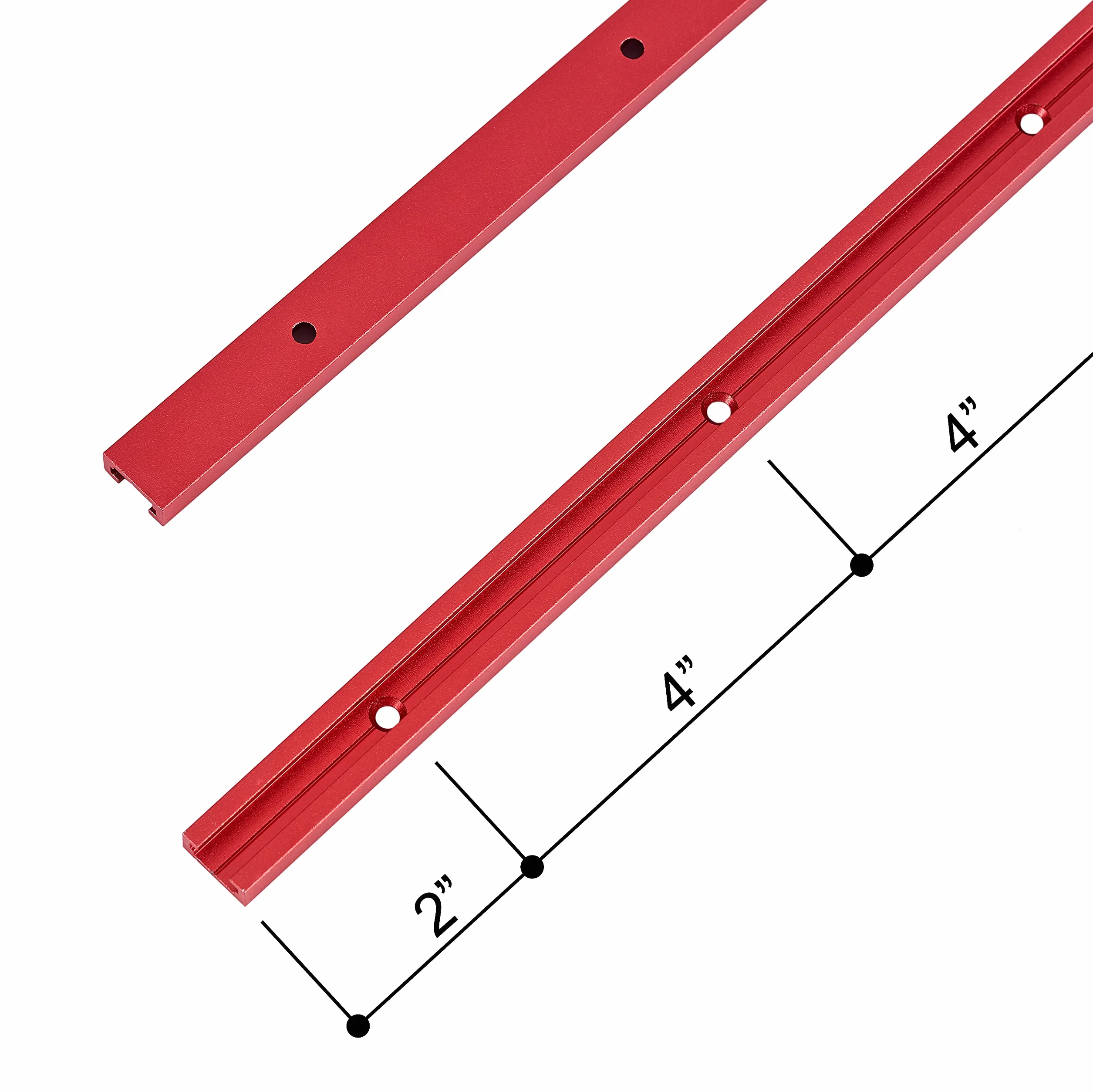 61 cm x 2 szt. prowadnica T z 2 szt. zaciskami przytrzymującymi - uniwersalne zaciski T-Track z podwójnym cięciem, 6-3/20.3 cm dł. x 1-1/10.2 cm - zacisk szczelinowy do obróbki drewna i T