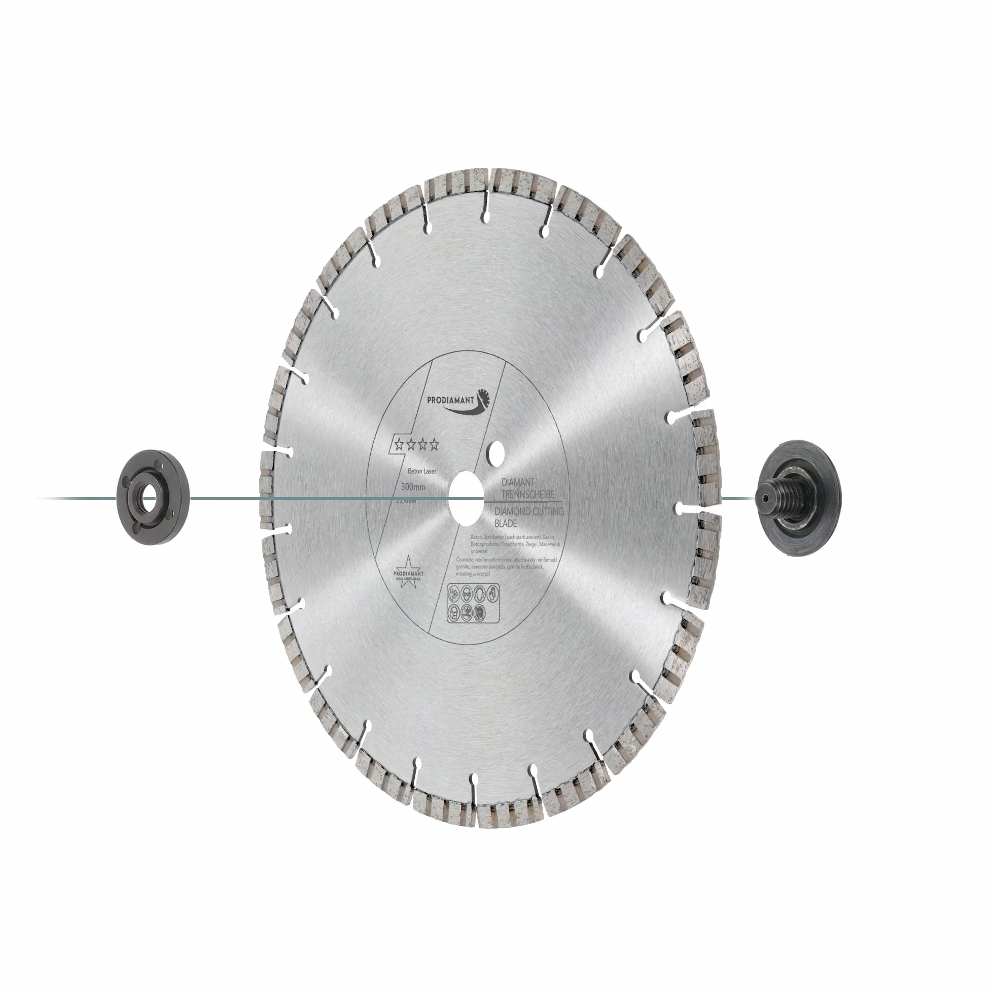 PRODIAMANT Premium diamentowa tarcza do cięcia betonu Laser 300 mm x 25,4 mm diamentowa tarcza do cięcia spawana laserowo