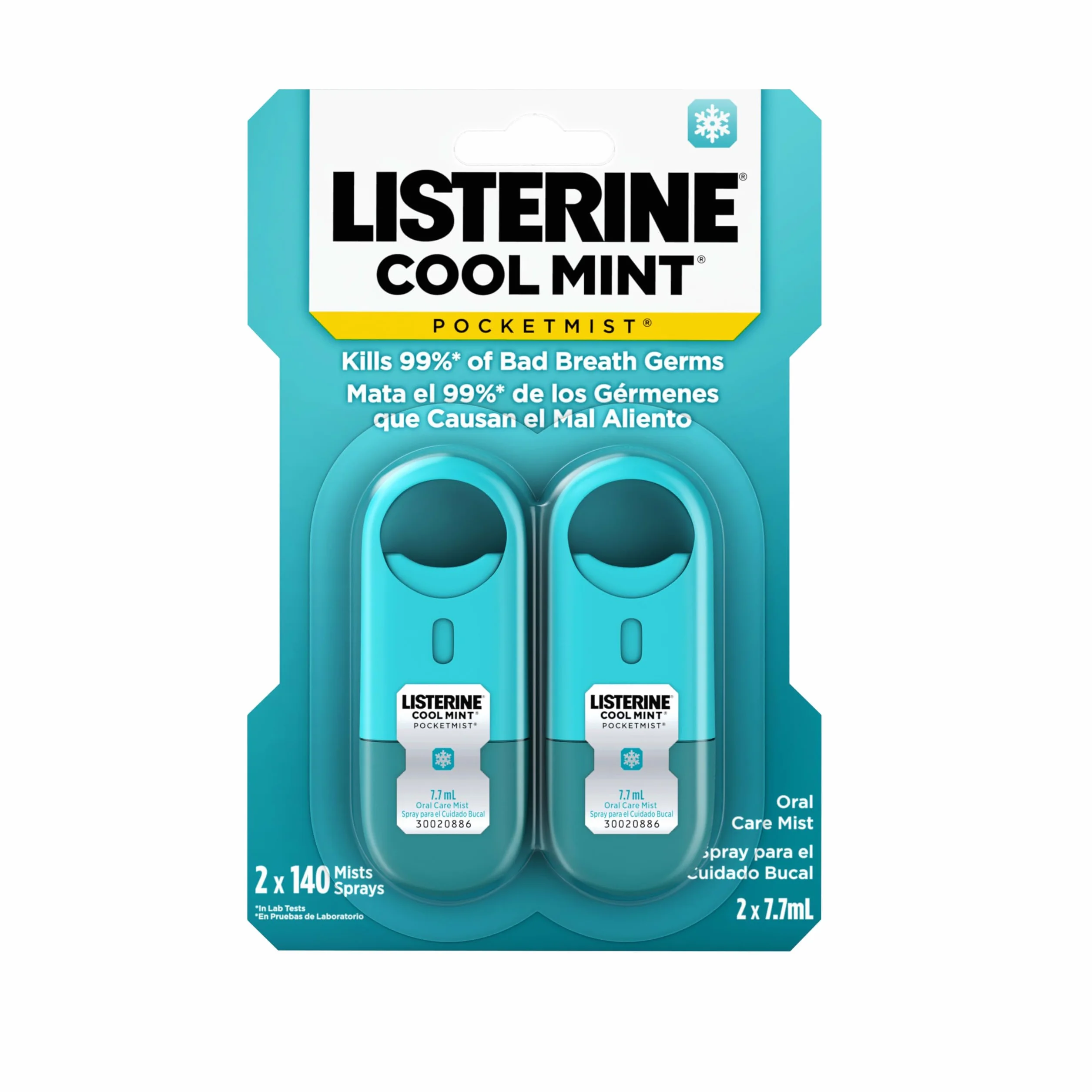 Listerine Cool Mint Pocketmist – dozownik świeżego oddechu, 2 sztuki