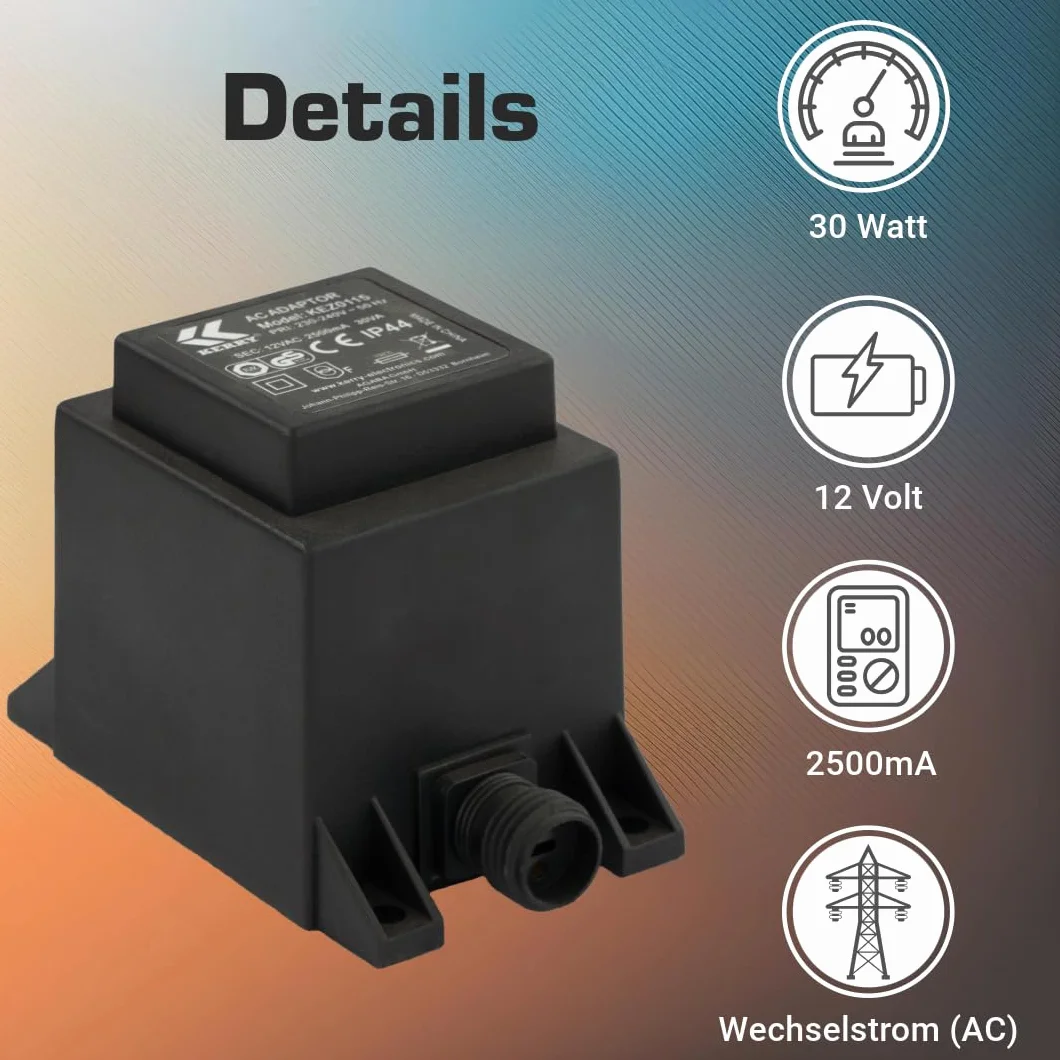 Kerry Electronics Transformator IP44 30 VA 12 V AC/AC zasilacz