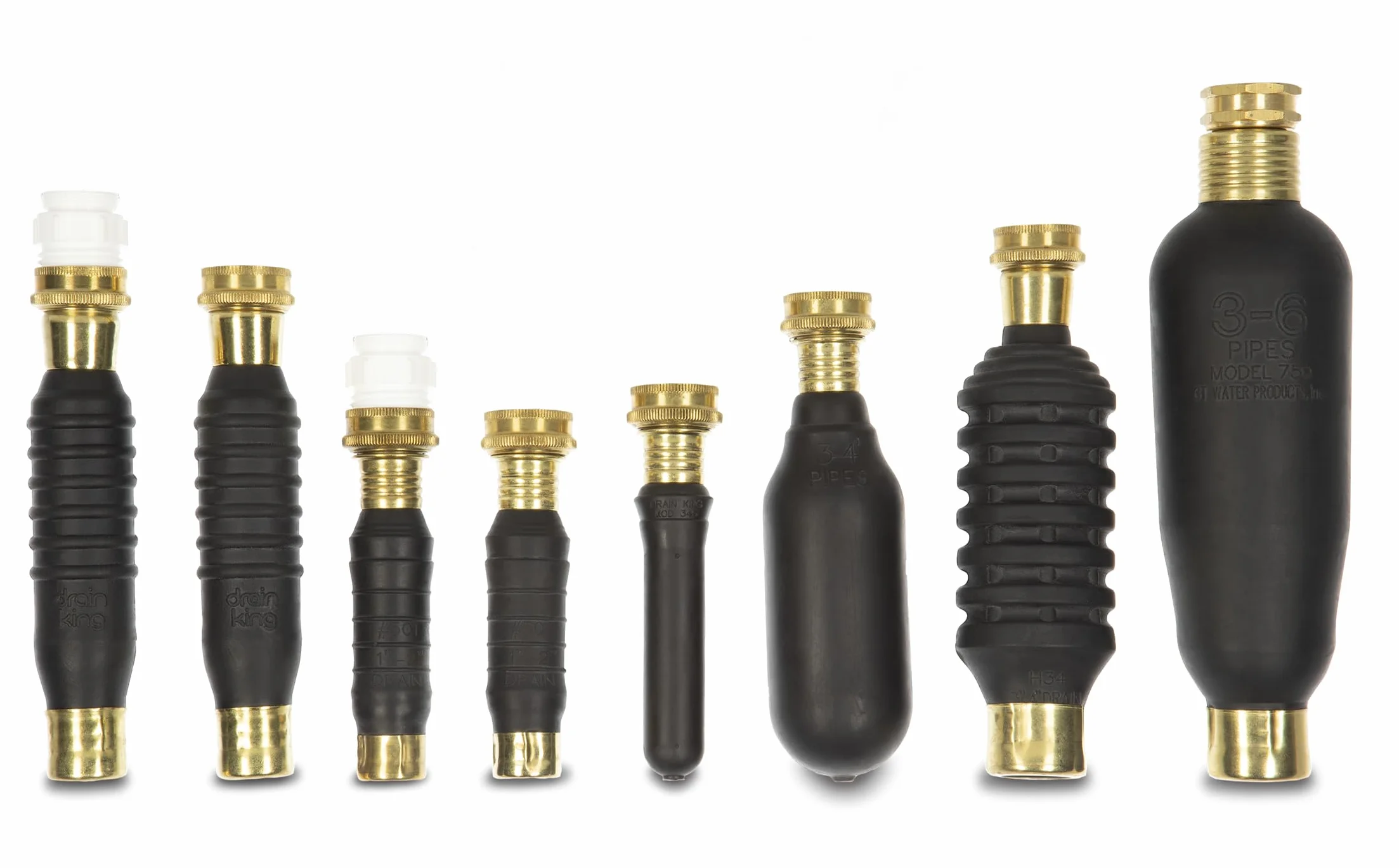 Drain King 750 Unclogs Main Drain & Sewer Line with Water Power, 3 to 6 Inch