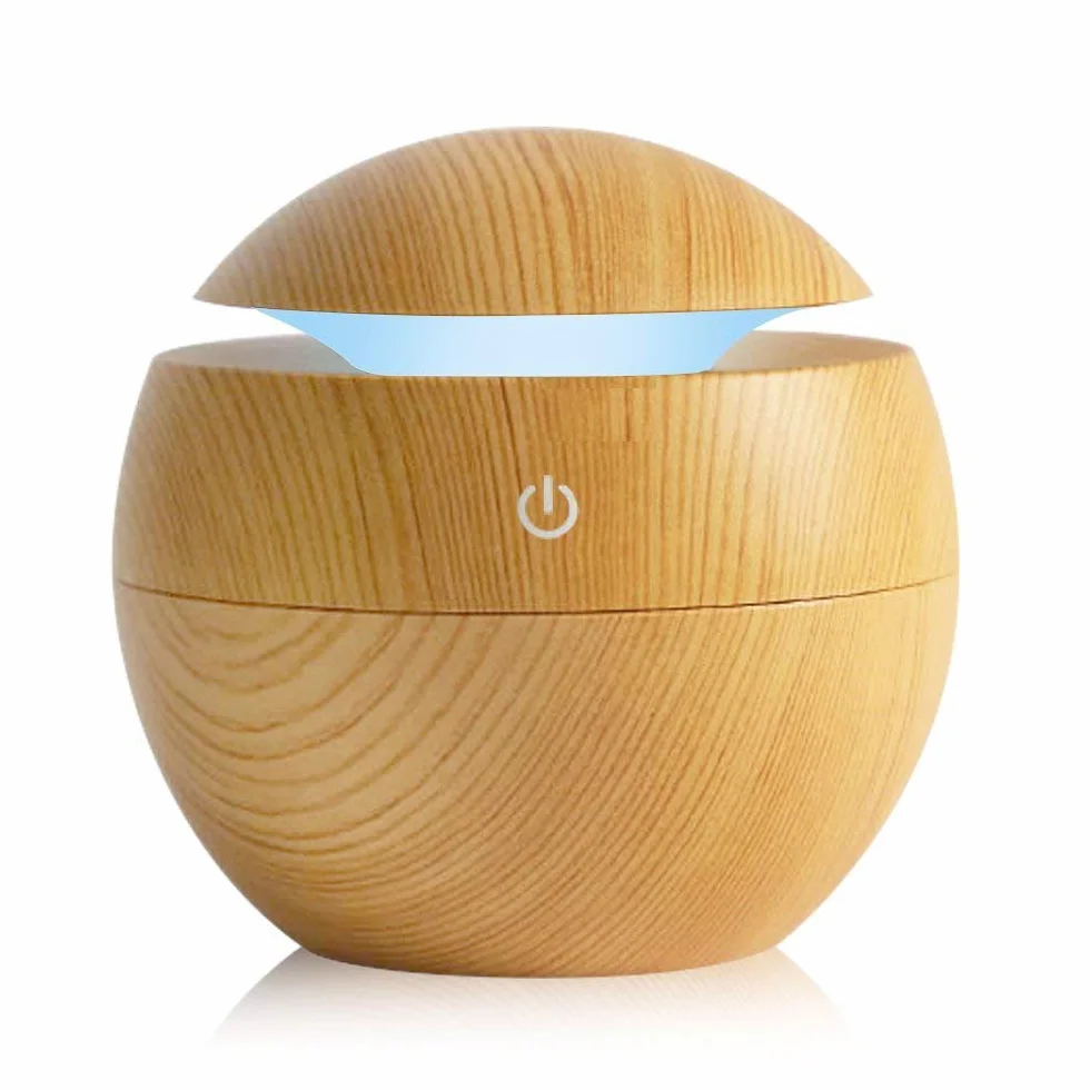 Retoo Nawilżacz powietrza, dyfuzor do aromaterapii, 150 ml, olejki do aromaterapii, ultradźwiękowy z oświetleniem LED, dyfuzor olejków eterycznych, elektryczna lampa zapachowa do biura, sypialni, spa