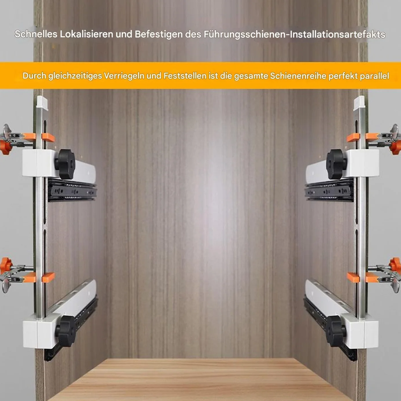 Drawer Slide Jig Prowadniki wyrównywania montażu mebli | Narzędzia instalacyjne szafek meblowych Do kuchni, szafek, komód i warsztatu