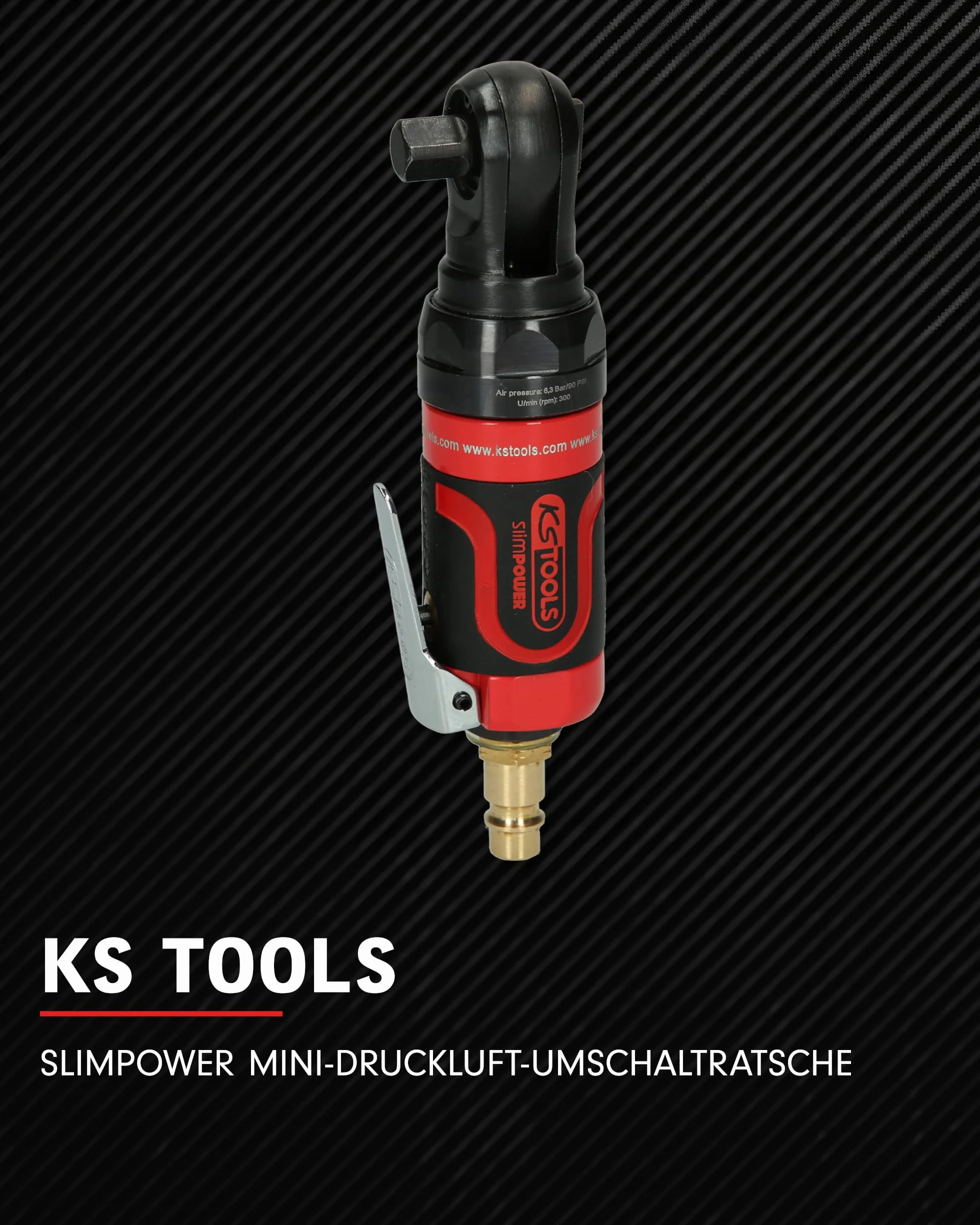 KS Tools 515.5510 3/8" SlimPOWER Grzechotka pneumatyczna MINI 30Nm
