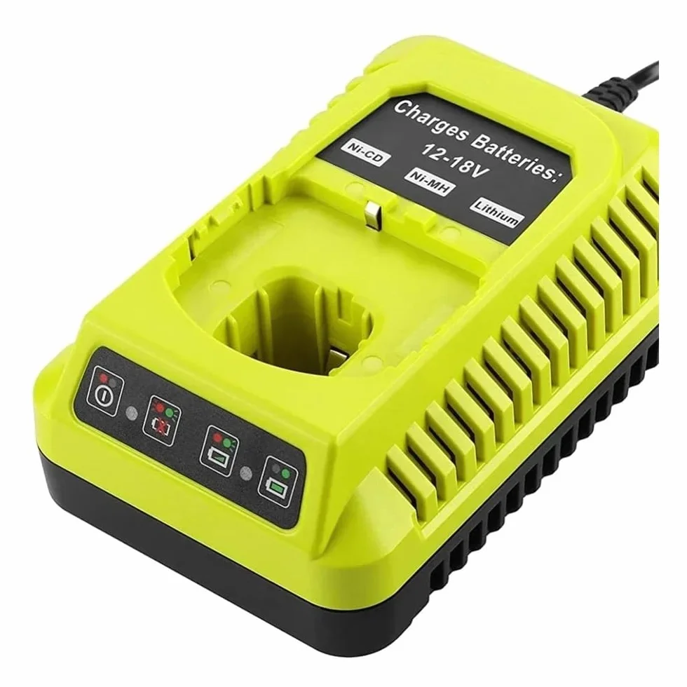 Kompatybilny z ładowarką Ryobi, ładowarką P117 12V-18V akumulator litowo-jonowy akumulator niklowy uniwersalna ładowarka(AU)