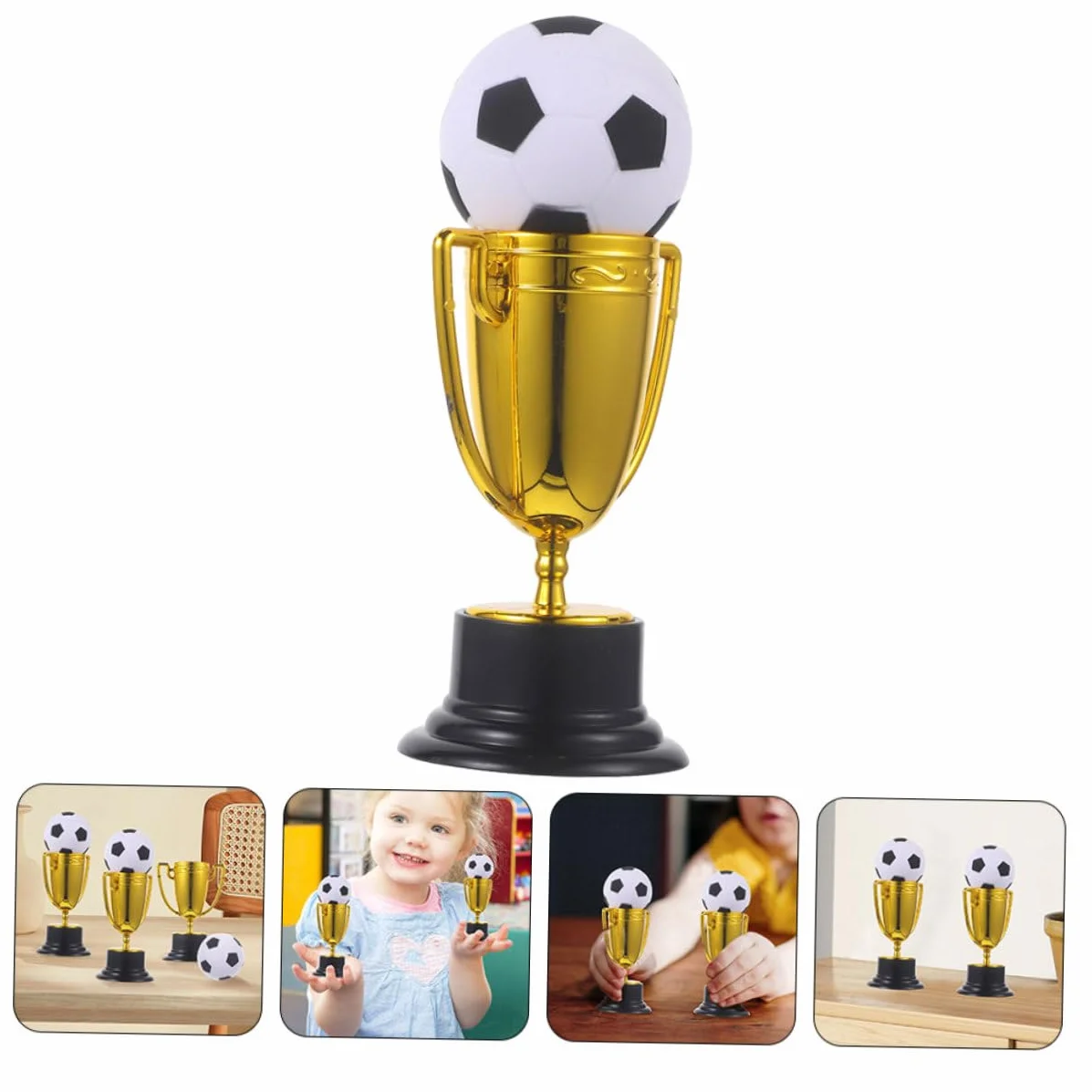 NUOBESTY Zestaw 3 Małych Plastikowych Trofeów Na Zawody Games Celebration Competition Award Trophy Cup