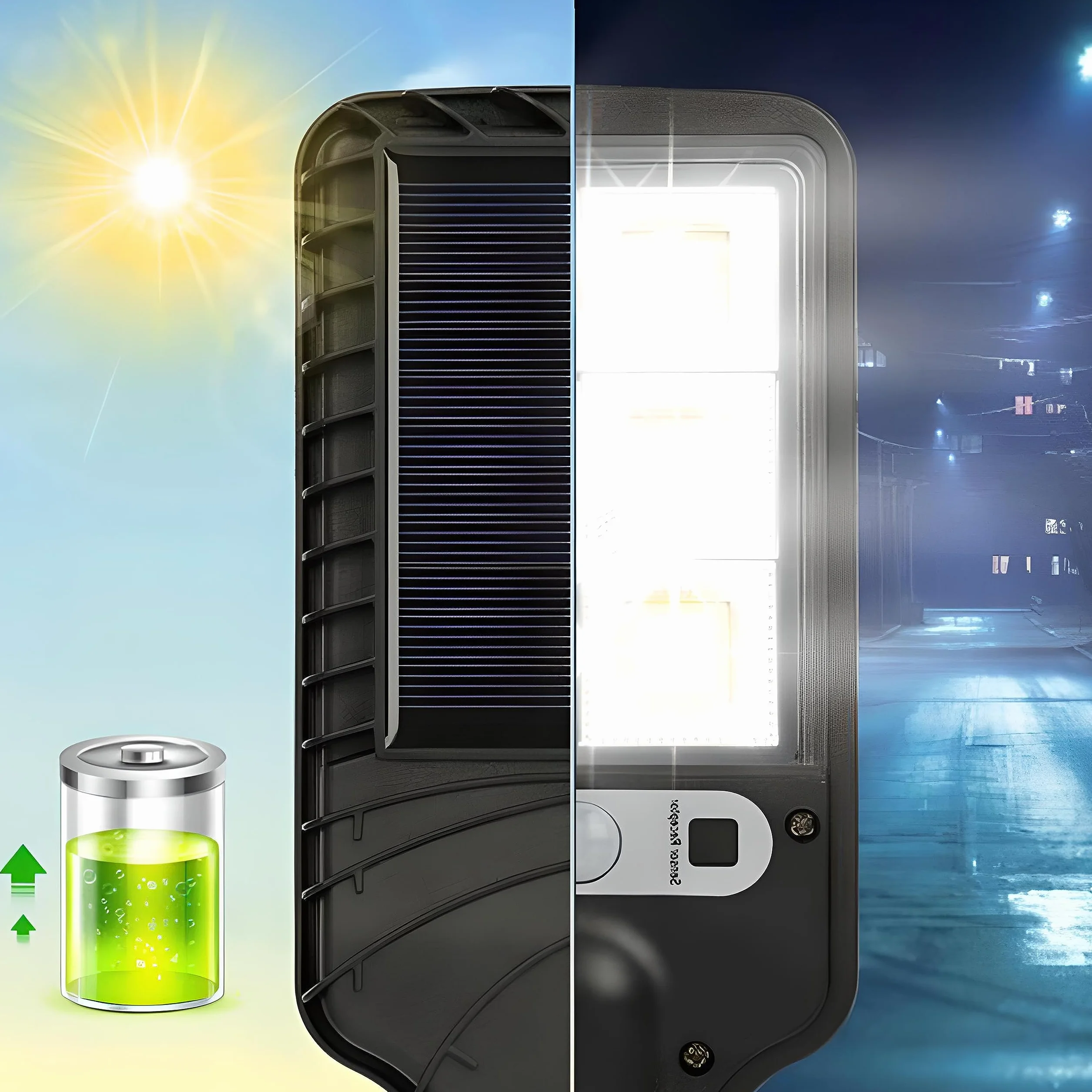 Retoo 120 LED 240 W IP67 lampa solarna z pilotem zdalnego sterowania i czujnikiem zmierzchu do świtu na zewnątrz, do ogrodu, na ulicy, werandę, zimna biel 6000 K, wodoszczelna lampa ścienna