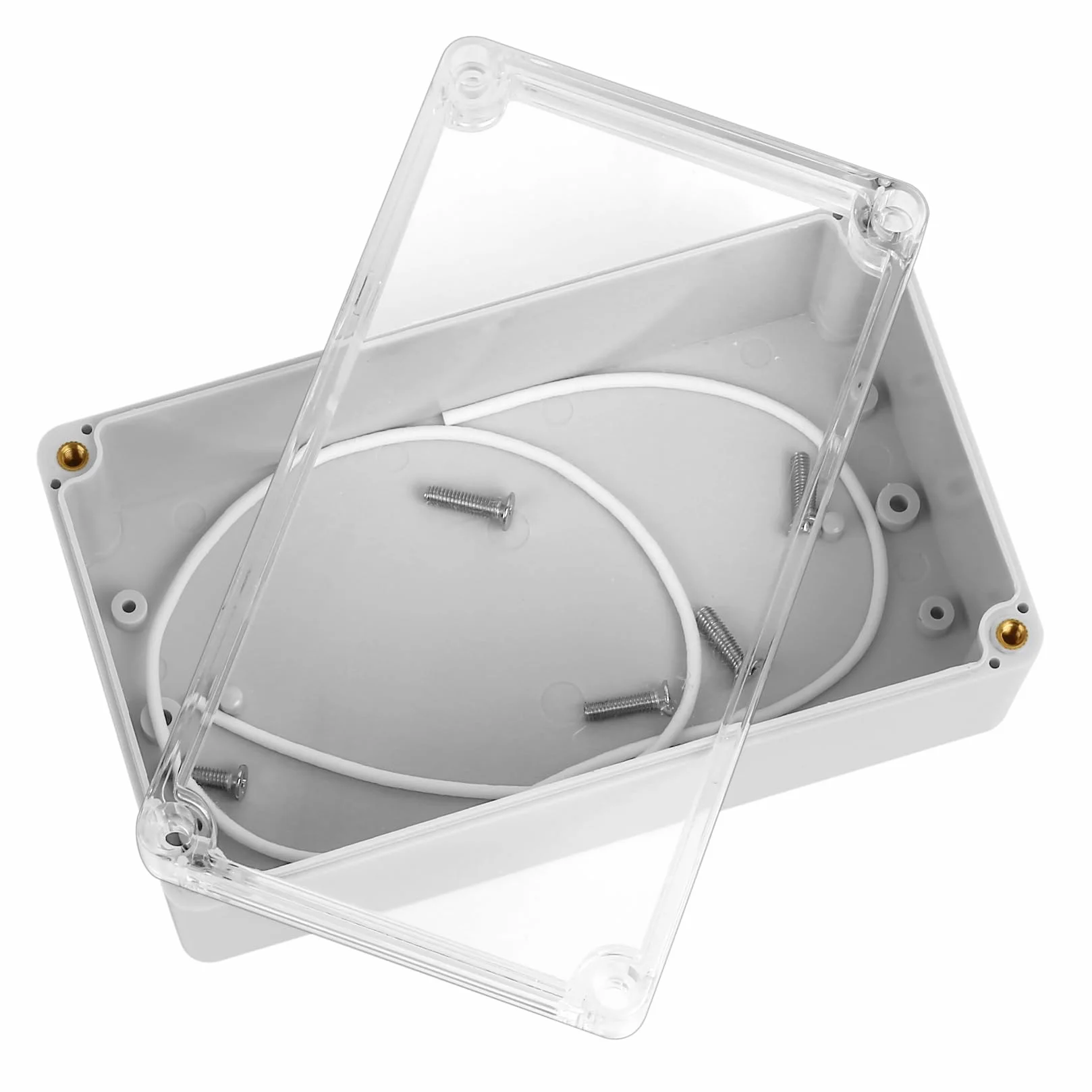 Plastikowa obudowa elektroniczna ABS, wodoszczelna IP65, pusta obudowa z tworzywa sztucznego z przezroczystą pokrywką, przemysłowa skrzynka przyłączeniowa, puszka rozdziel