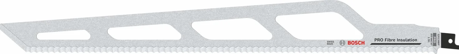 Bosch 1x Brzeszczot do piły szablastej PRO Fibre Insulation S2013AWP (do Wełna mineralna, Wełna mineralna, Długość 400 mm, Professional Akcesoria Piła szablasta)