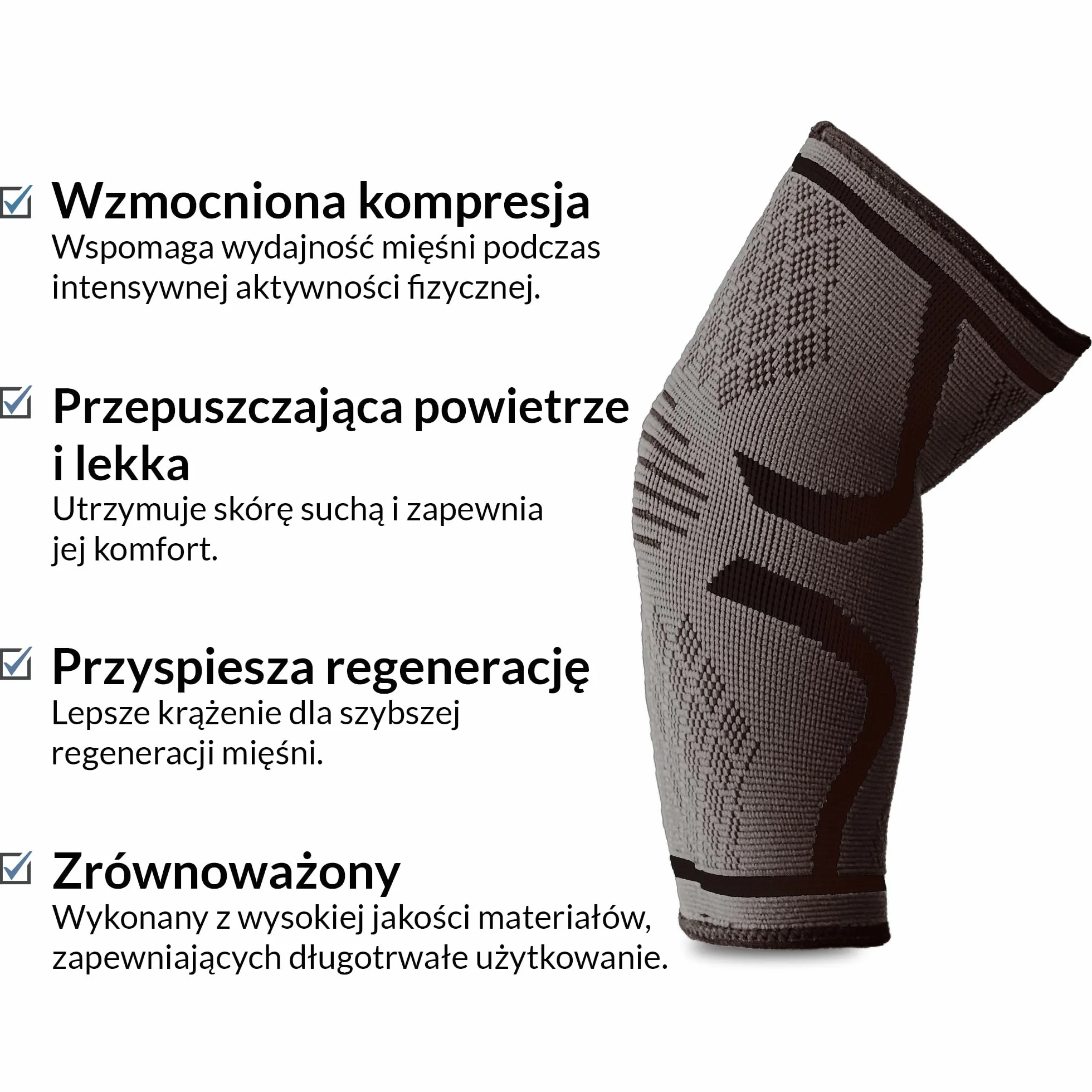360 RELIEF Orteza na łokieć dla mężczyzn i kobiet – rękaw na łokieć do uprawiania sportu, kulturystyki, wsparcia stawów – kompresyjna orteza na łokieć z workiem na pranie