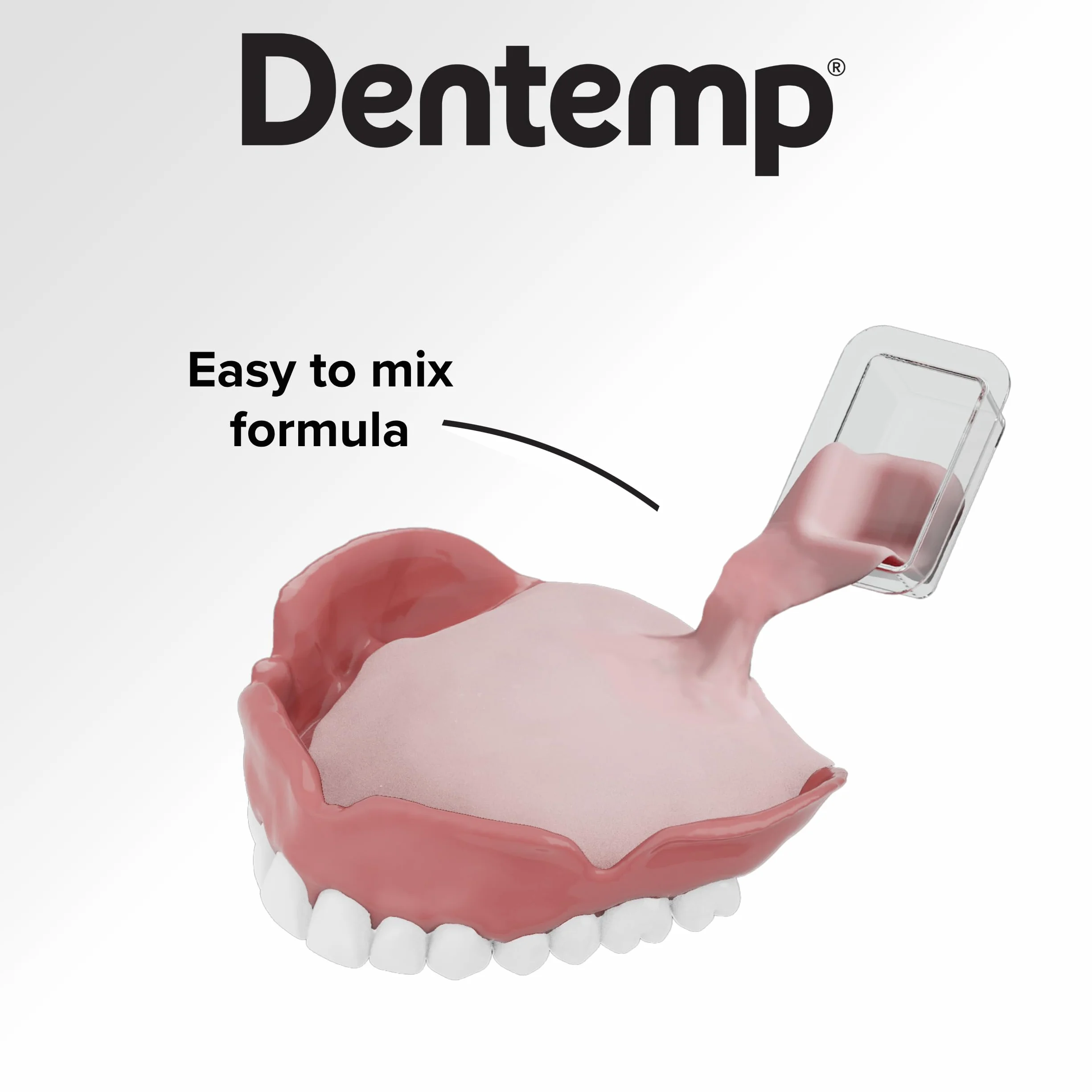 Dentemp Zestaw do zmiany protezy – Advanced Formula Reline It Denture Reliner – zestaw protez do naprawy i dokręcania protez zarówno górnych, jak i dolnych