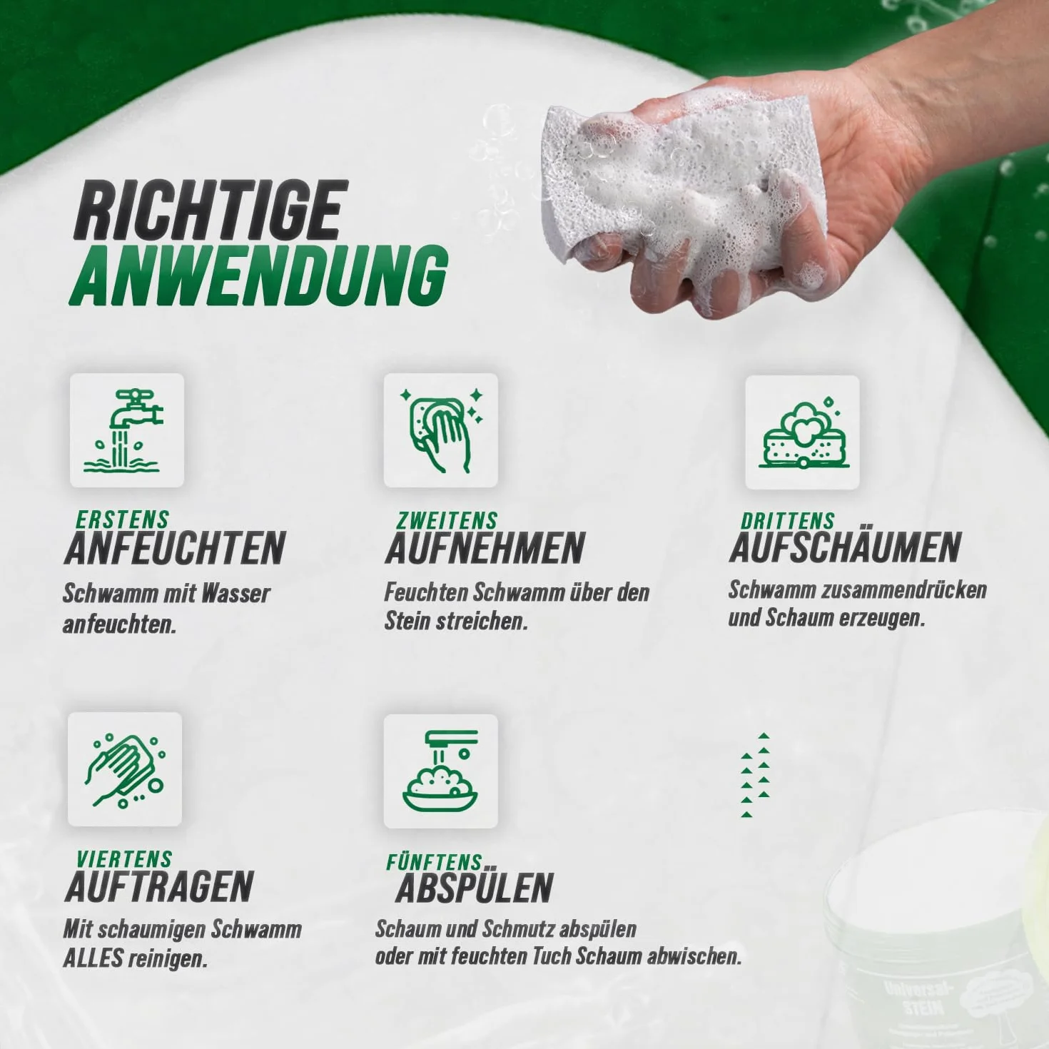 Zielinsky uniwersalny kamień, zielony kamień, biały kamień, kamień do czyszczenia, puszka do czyszczenia, 1 sztuka (1 x 900 g)