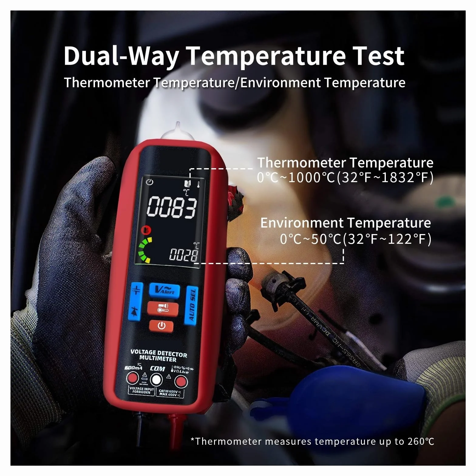 Multimetr Cyfrowy Inteligentny Automatyczny Multitester Amperomierz VFC Prąd Kondensator Ohm Narzędzia Do Testowania Elektryków Szybko Dokładnie Łatwy Odczyt(A5X-USB charging)