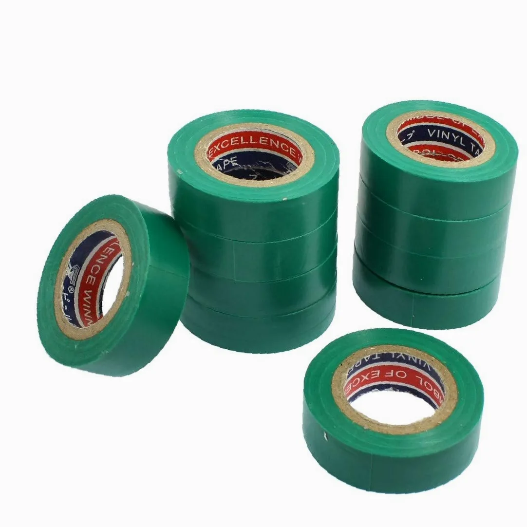 Uszczelniacz taśmy uszczelniającej do uszczelniania taśmy, 10 szt. 57 mm x 16 mm, zielona samoprzylepna rolka taśmy izolacyjnej (10 jednostek, 57 mm x 16 mm, Verde Adhesivo Aislante Eléctrico Cinta de Rollo