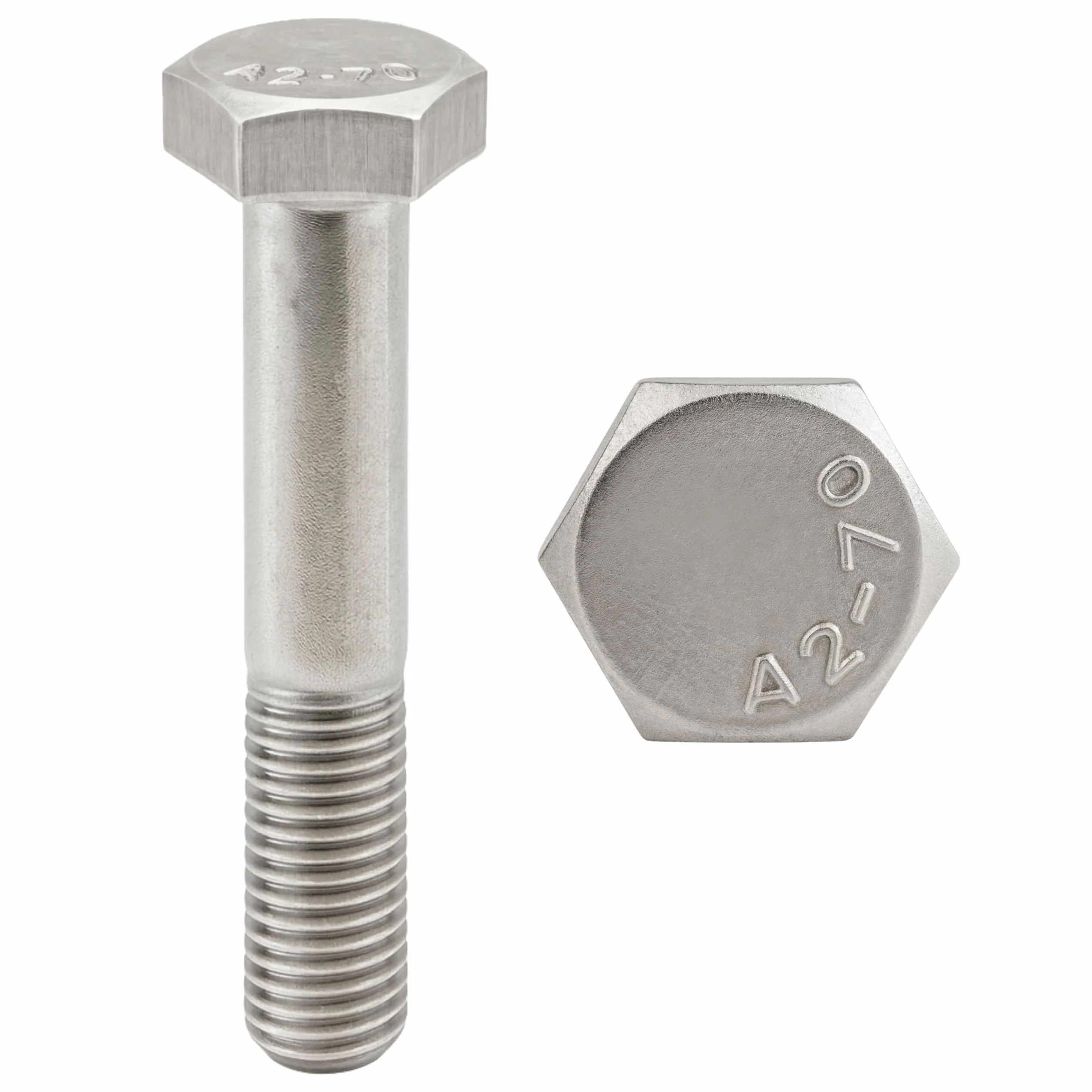 Śruba ze stali nierdzewnej M20x130 mm z gwintem częściowym (52 mm) łeb sześciokątny (M20 x 130) - Stal nierdzewna A2 (304) - Śruby z łbem H (TH) - DIN 931: Zestaw 10 szt