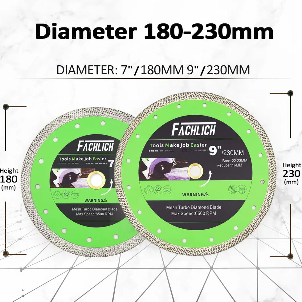 Diamentowa tarcza do cięcia 5 szt. 230 mm bardzo cienkie diamentowe ostrze do cięcia płytek porcelanowych granitowych marmurowych ceramiki, tarcza do cięcia felg z siatki
