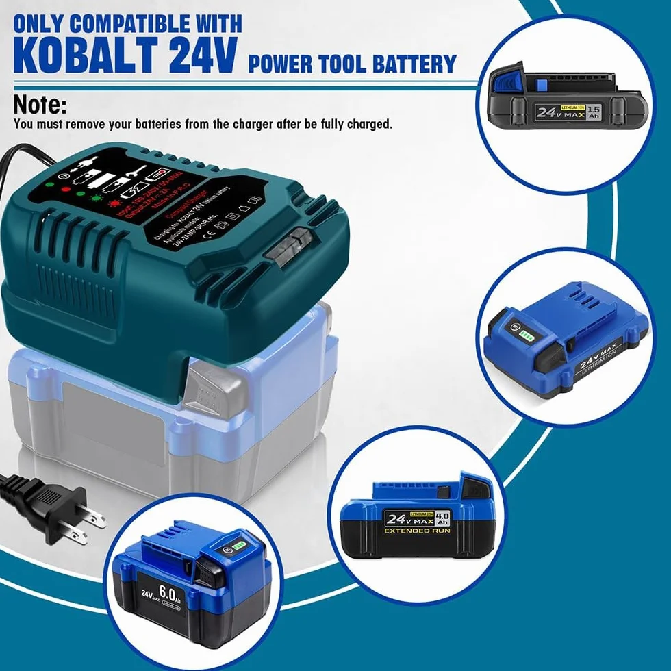 Namvo Mini litowa ładowarka do akumulatorów Makita 18 V, kompatybilna z BL1850B, BL1860, BL1830, BL1840, BL1815