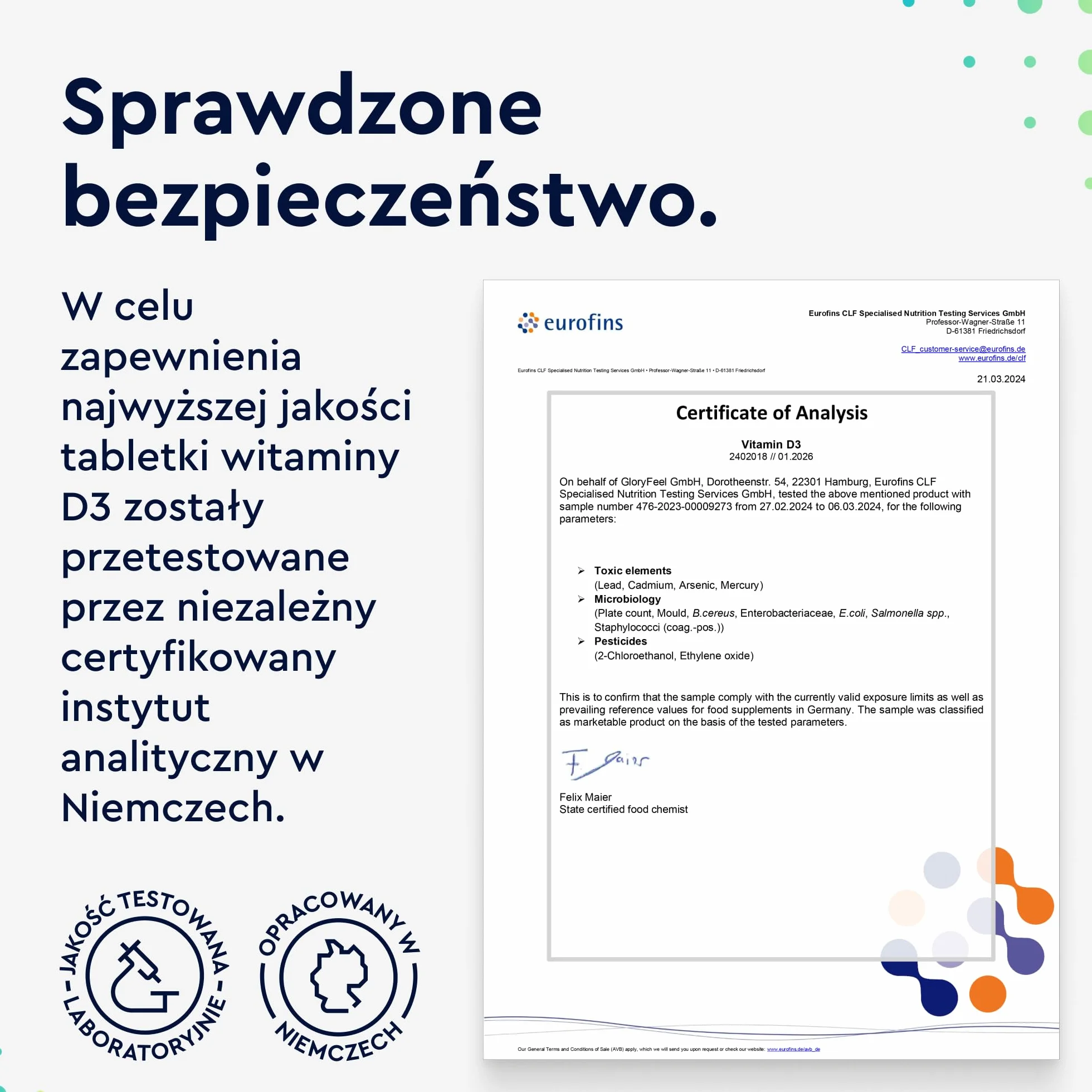 Witamina D3 2000 j.m. - 400 tabletek (13 miesięcy) - Wysoka dawka - Witamina słońca na odporność i kości* - 100% czystego cholekalcyferolu - Testowane laboratoryjnie - Wyprodukowano w DE