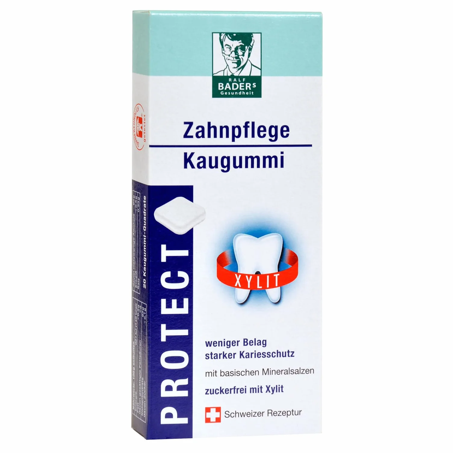Ralf BADERs Gesundheit guma do żucia z ksylitolem 3 x 20 kwadratów