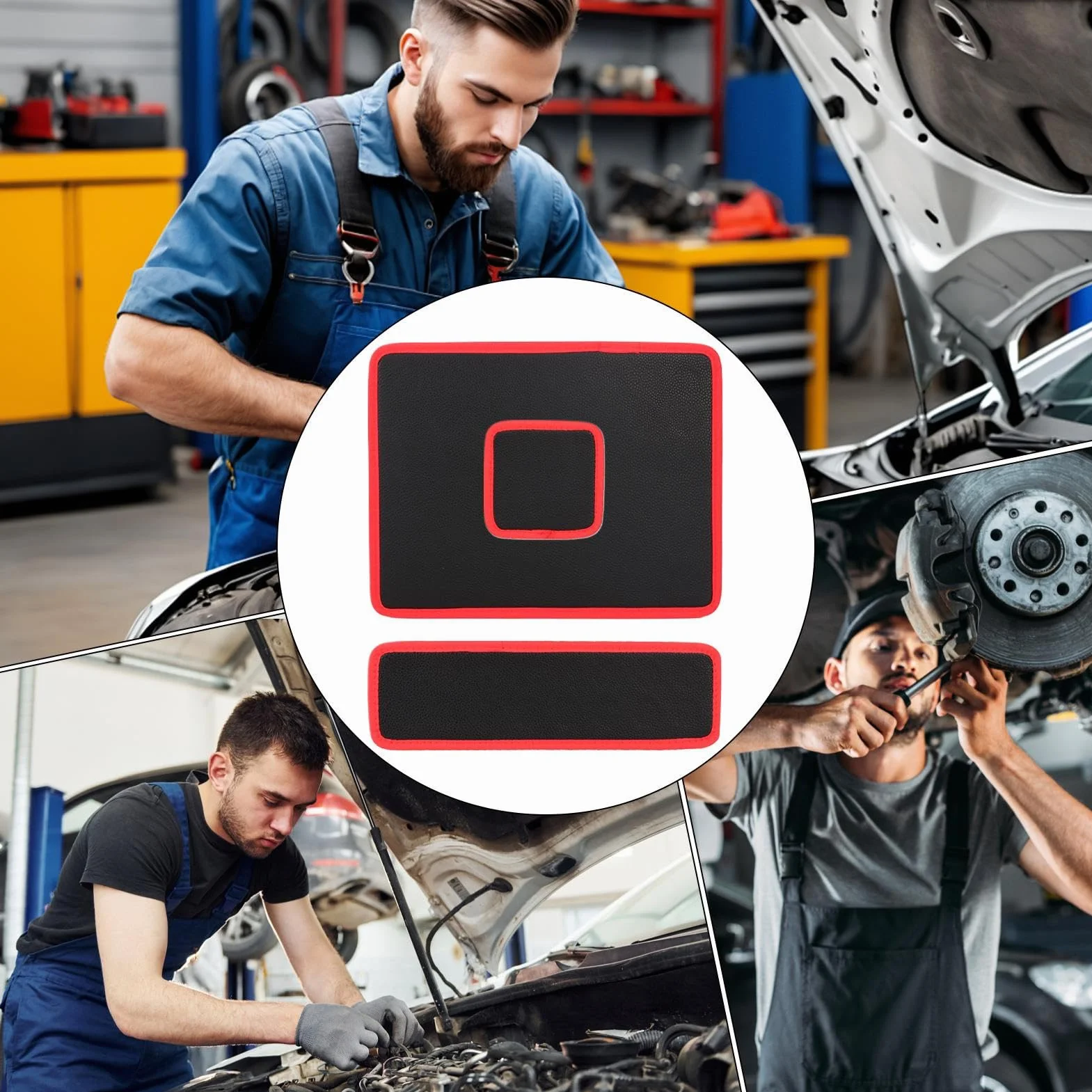 Magnetyczna Mata na Narzędzia Uchwyt na 3 Sztuki z Warstwą Ochronną PVC | Wytrzymały Uchwyt na Części do Domu Garażu Warsztatu Budowy Naprawy Samochodów Mechanika Elektryka Śrubokręty