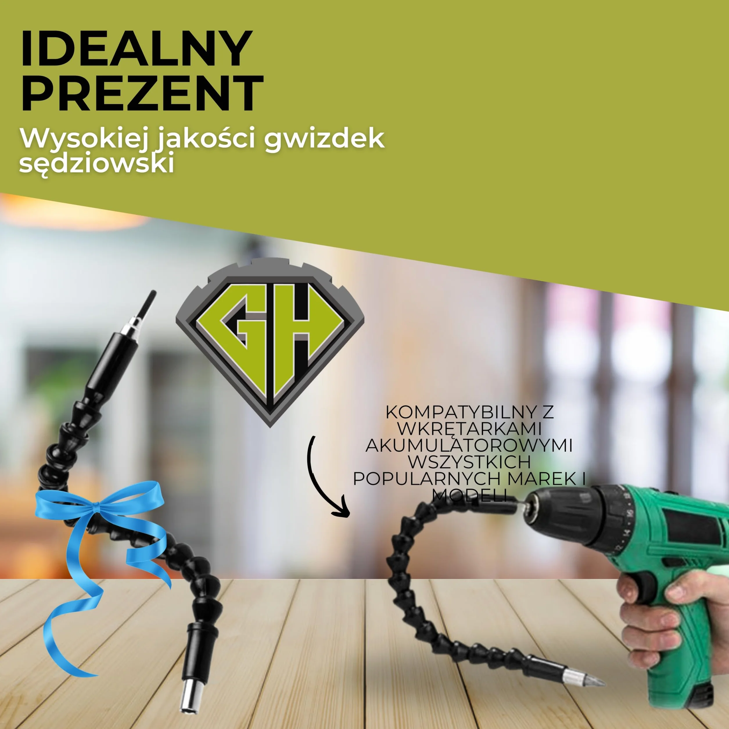 Solidny adapter kątowy do wkrętarki, magnetyczny krótki adapter 90 stopni! | Poręczna przystawka kątowa do wiertarki z momentem do 75 Nm. Wytrzymała, niewielka końcówka z przedłużką z ulepszonej stali.