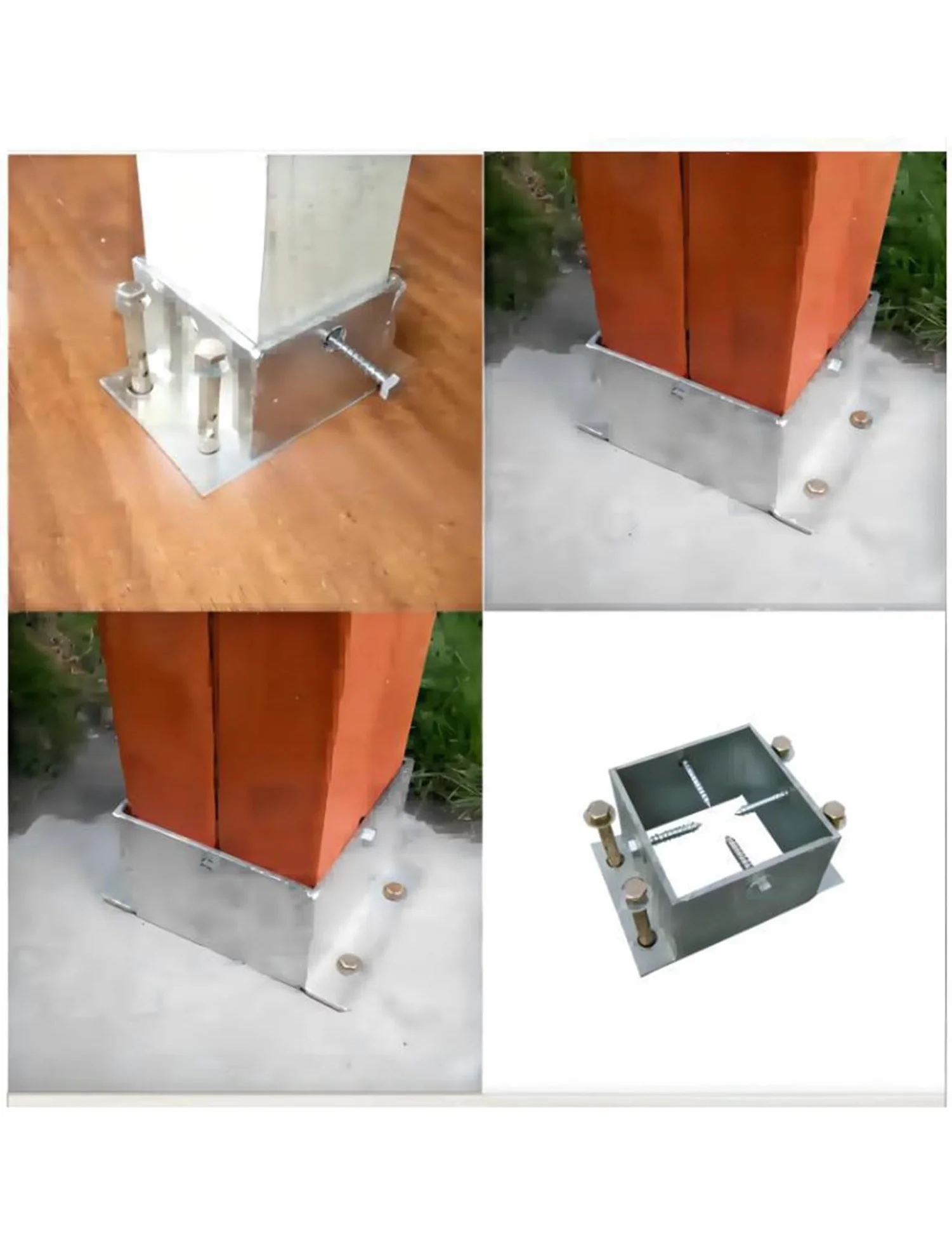 Solidny wspornik kotwiczny do słupków o wymiarach 135 x 135 mm, idealny do ogrodzenia pokładu i poręczy, konstrukcja kolumny na taras i werandę, solidna podstawa zapewniająca większą stabilność
