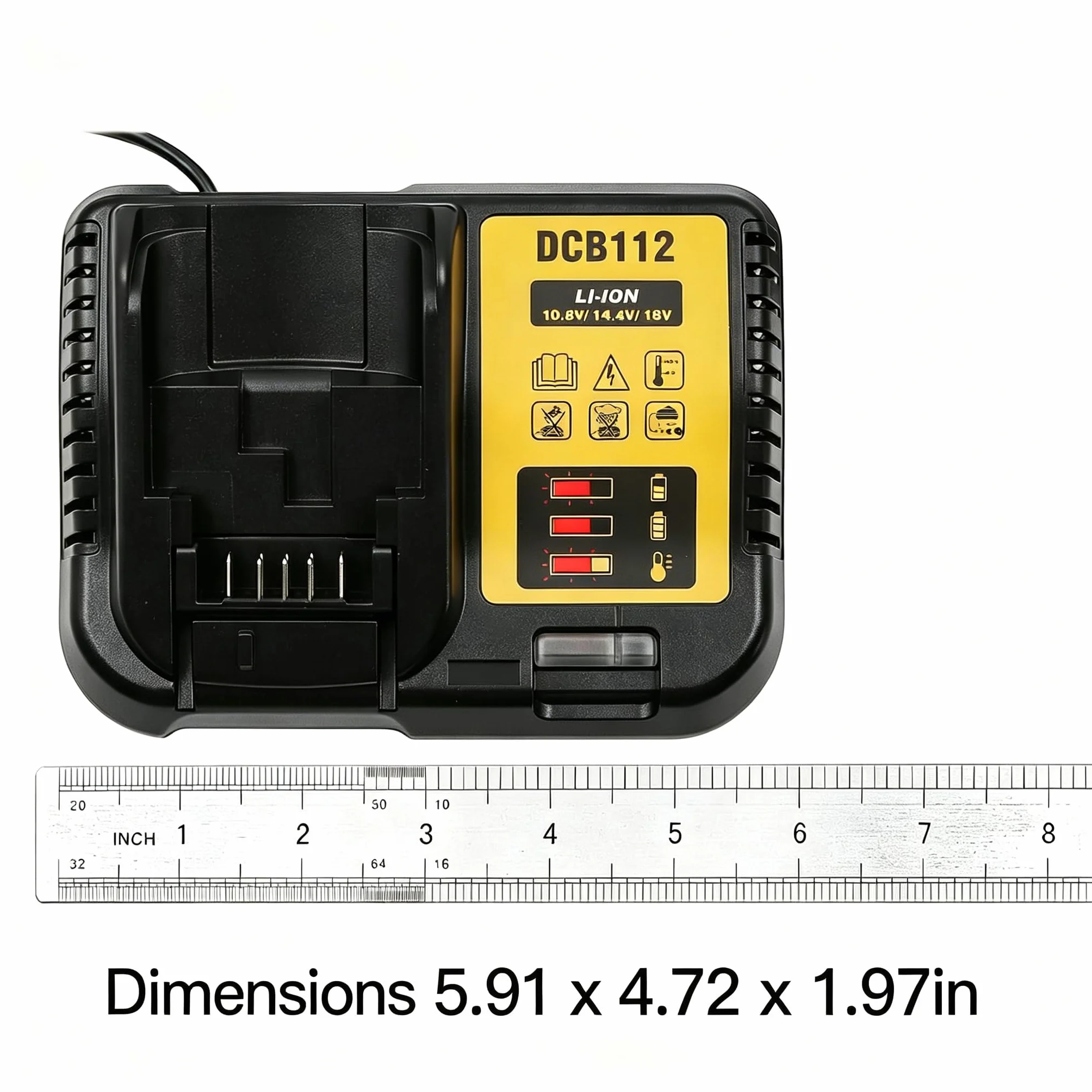 Namvo Wymienna ładowarka DCB112 do ładowarki kompatybilnej z baterią litową 10,8-20 V Max XR