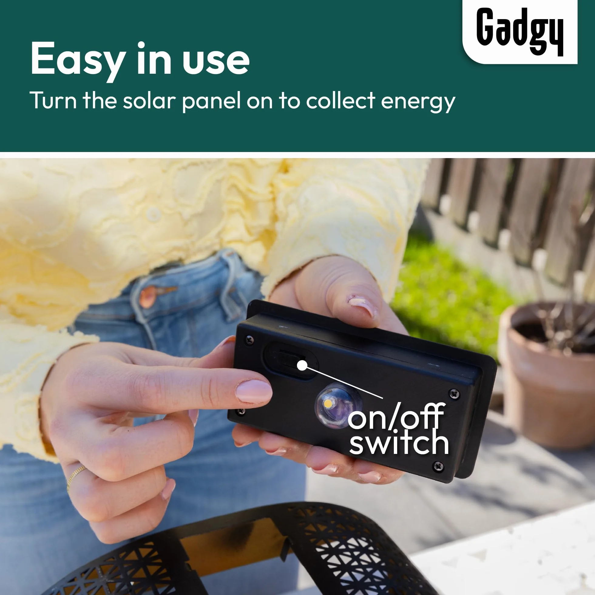 Gadgy Solarna lampa ścienna z doniczką – wazon ścienny, ciepłe, białe światło, dekoracja ścienna, balkon, kwietnik z oświetleniem, odporne na warunki atmosferyczne, oświetlenie ogrodowe, tarasy