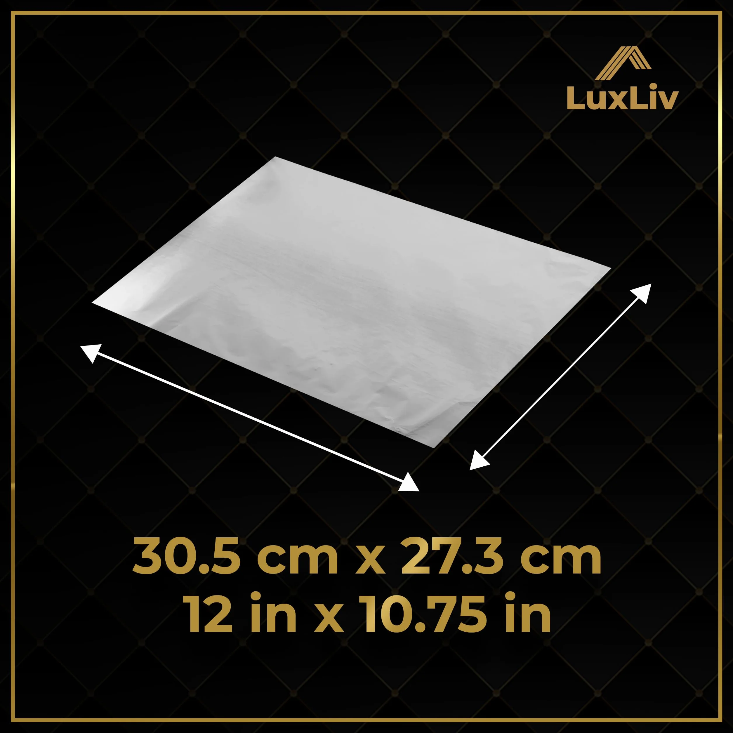 Folia Aluminiowa Arkusze 200 szt – Wstępnie Cięte Pop Up 30,5 x 27,3 cm, 18 Mikron, Folia Cateringowa do Burgerów, Kanapek i Gastronomii