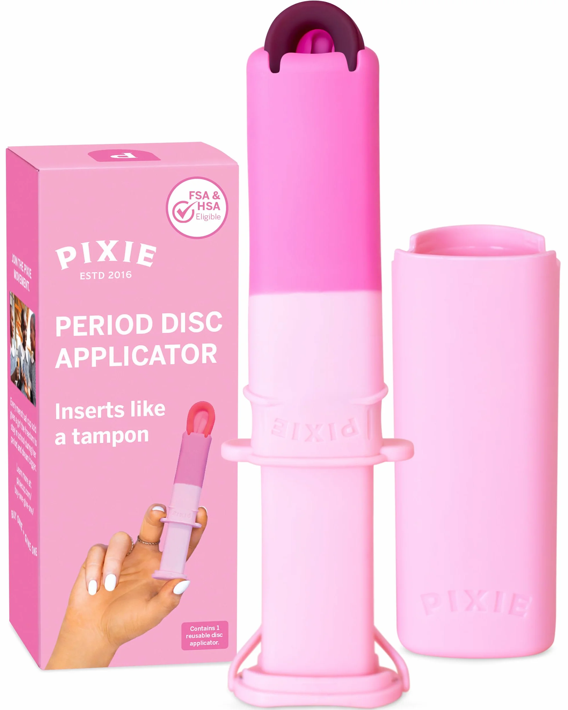 Pixie Menstrual Disc Applicator – ułatwia wkładanie – TPE do samodzielnego sterylizatora