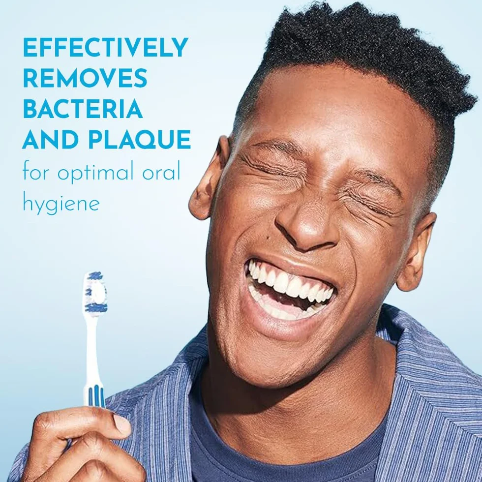 REACH Essential Care Interdental Firm szczoteczka do zębów, pojedyncze opakowanie x 12, ręczne szczoteczki do zębów z twardym włosiem na całą głowę, różne kolory, wielopak, codzienna pielęgnacja jamy