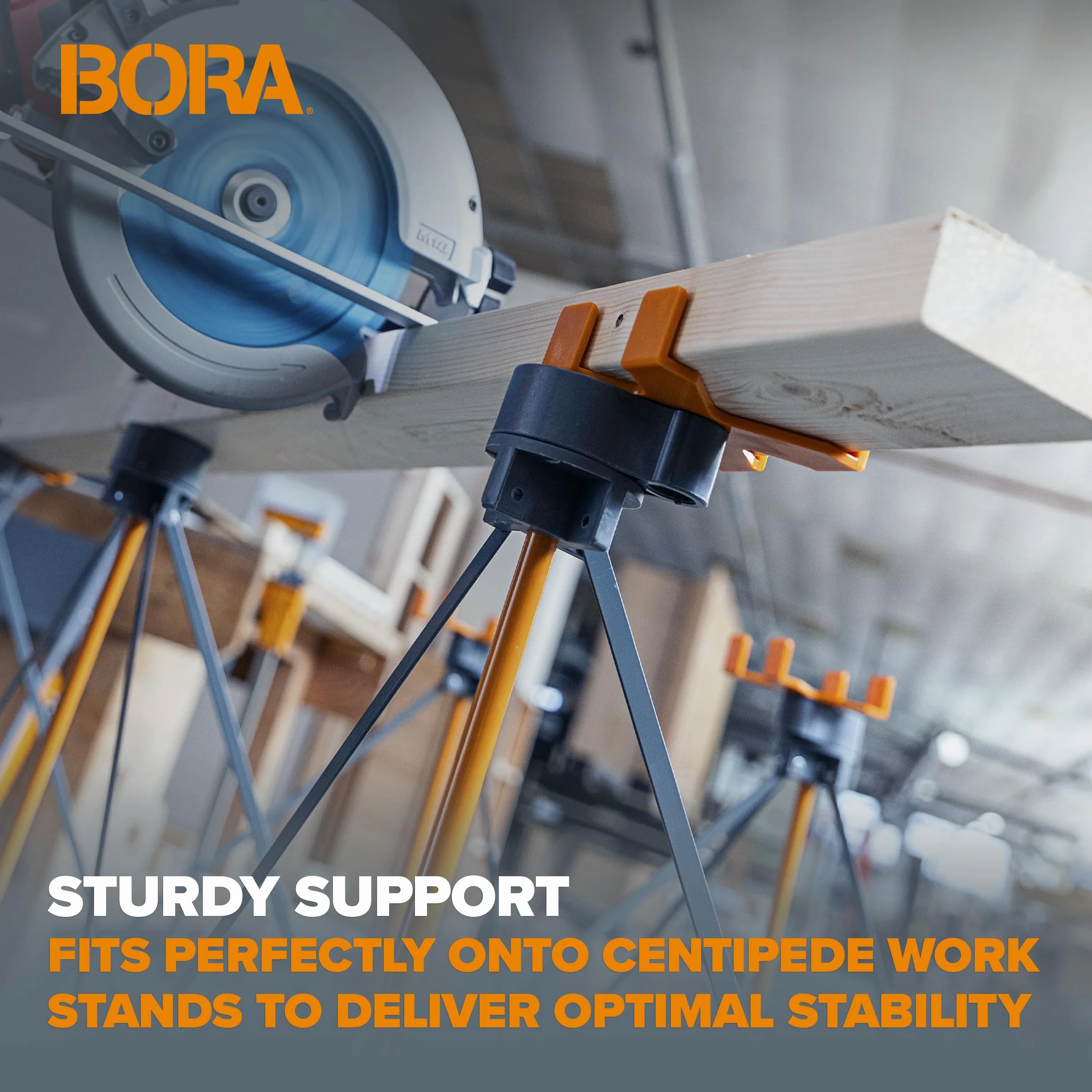 BORA CA0204 wsporniki do stonogi 2x4, 4-częściowy zestaw do stojaków roboczych