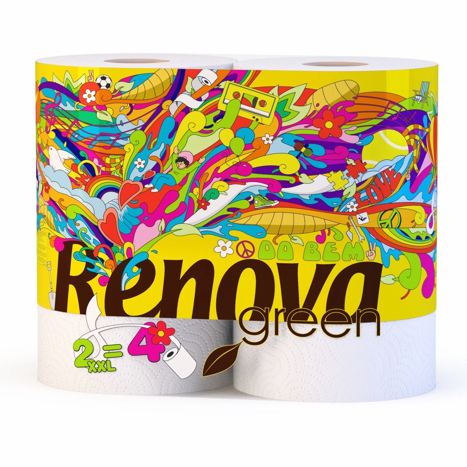 Renova zielony 100% papier nadający się do recyklingu XXL ręcznik 2 sztuki