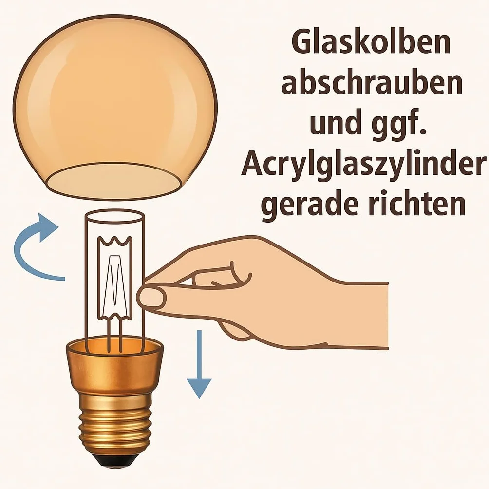 Greenandco Vintage Design Żarówka LED E27 G125 4W 200lm 1800K 230V Bursztynowa