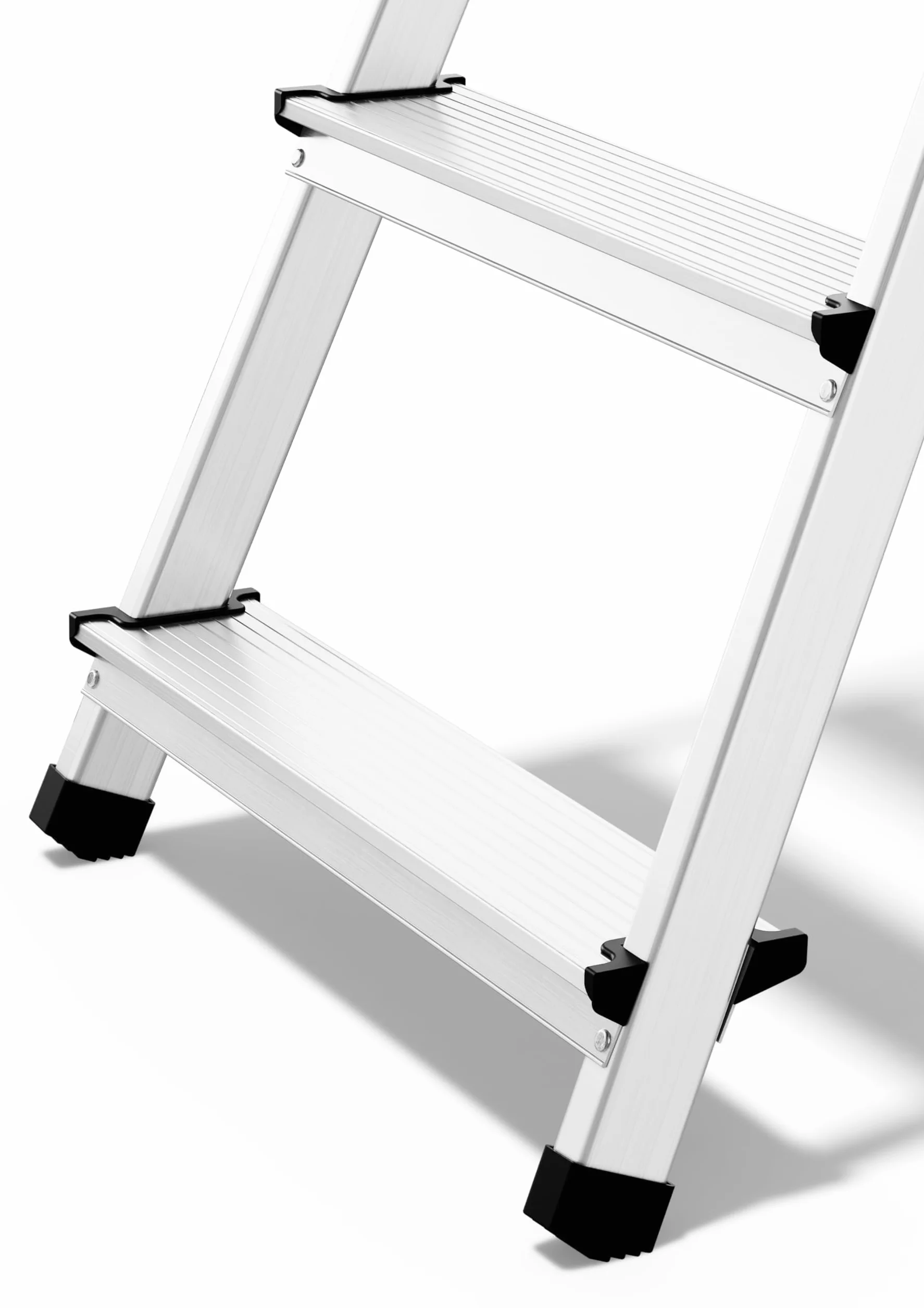 Drabest Aluminiowa 5-Stopniowa Drabina Domowa Udźwig 125 KG - Drabina Z Barierką Zabezpieczającą I Platformą Roboczą - Drabiny Wielofunkcyjne - Drabiny 5-Stopniowe - 45 X 168 X 12 Cm