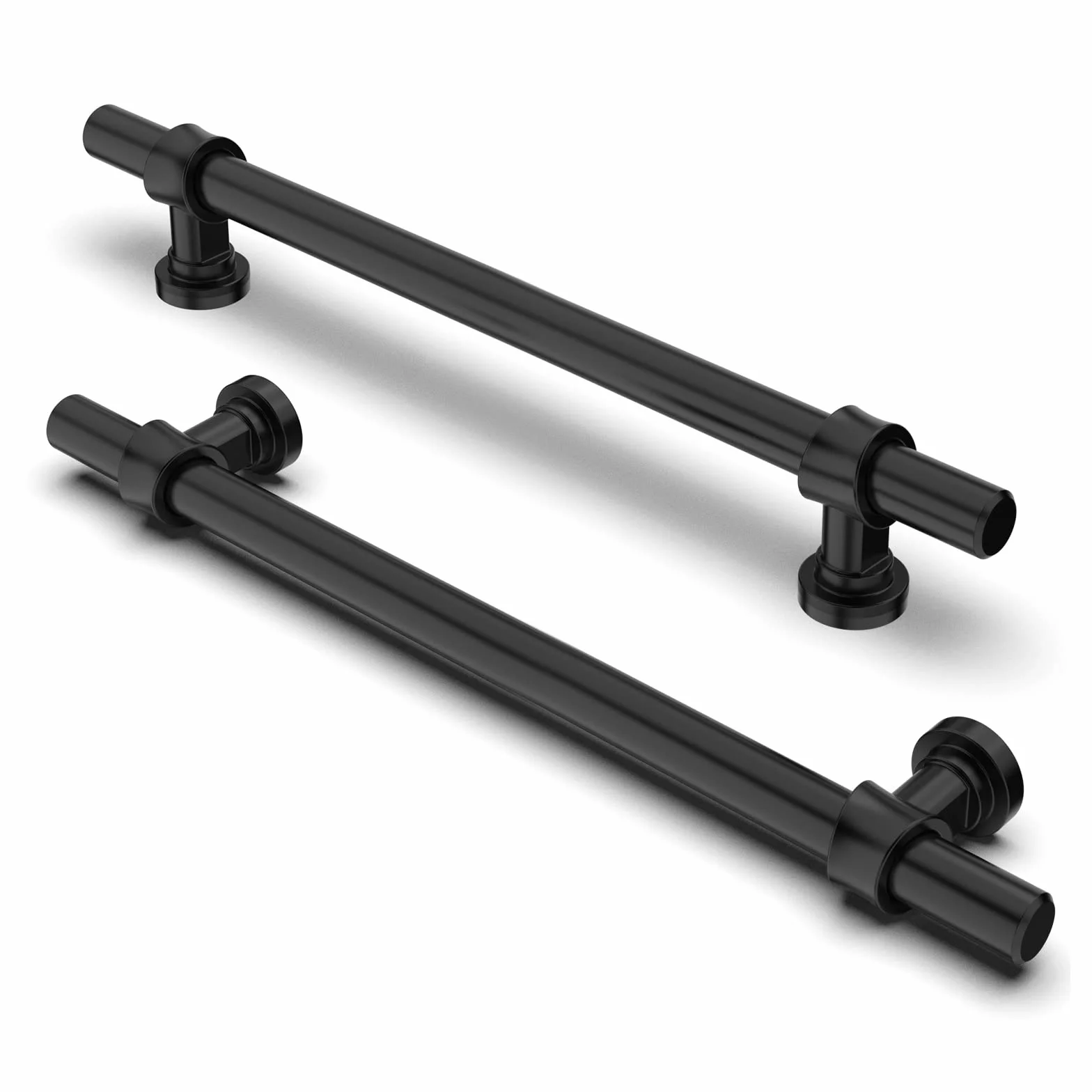 FURNIWARE 10 sztuk uchwytów meblowych, 160 mm, odstęp między otworami, uchwyty meblowe, uchwyty do szafy, do szafek kuchennych, do drzwi łazienkowych, szafy na ubrania, matowy czarny
