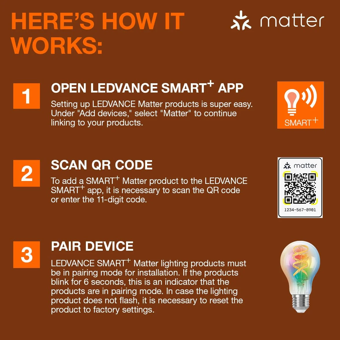 LEDVANCE Lampa LED SMART+ MATTER E27 9W 806lm biała matowa kompatybilna z Google Alexa Apple pakiet 4